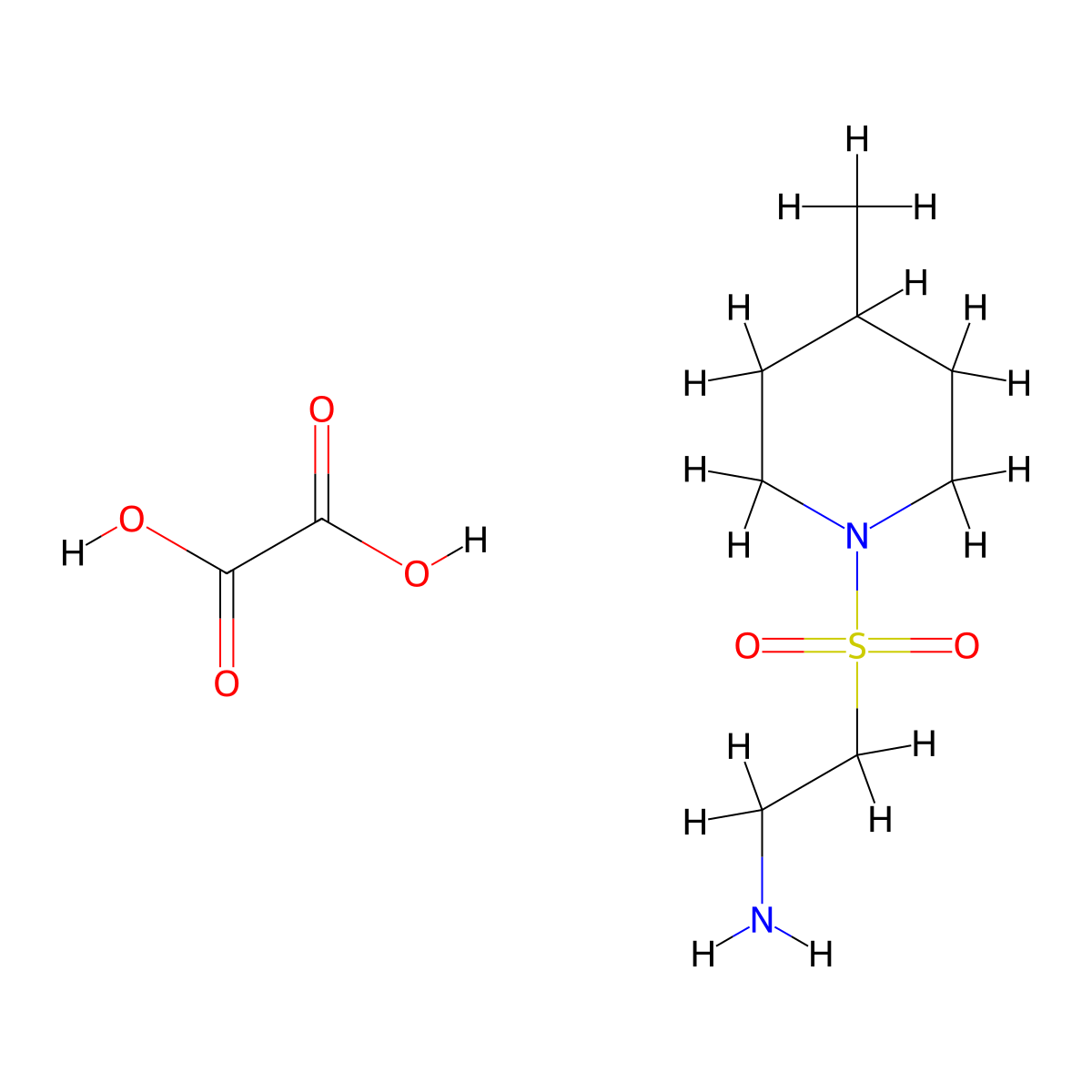 2-(4-Methyl-piperidine-1-sulfonyl)-ethylamine oxalate molecular structure, CAS 1185304-35-1