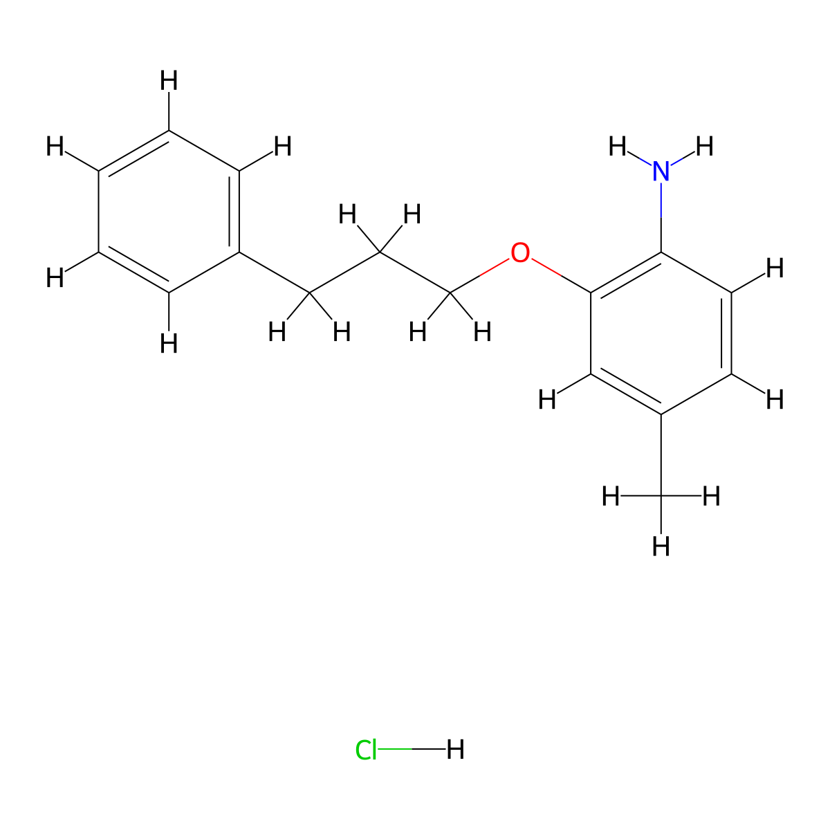 4-Methyl-2-(3-phenylpropoxy)aniline hydrochloride molecular structure, CAS 1185304-50-0