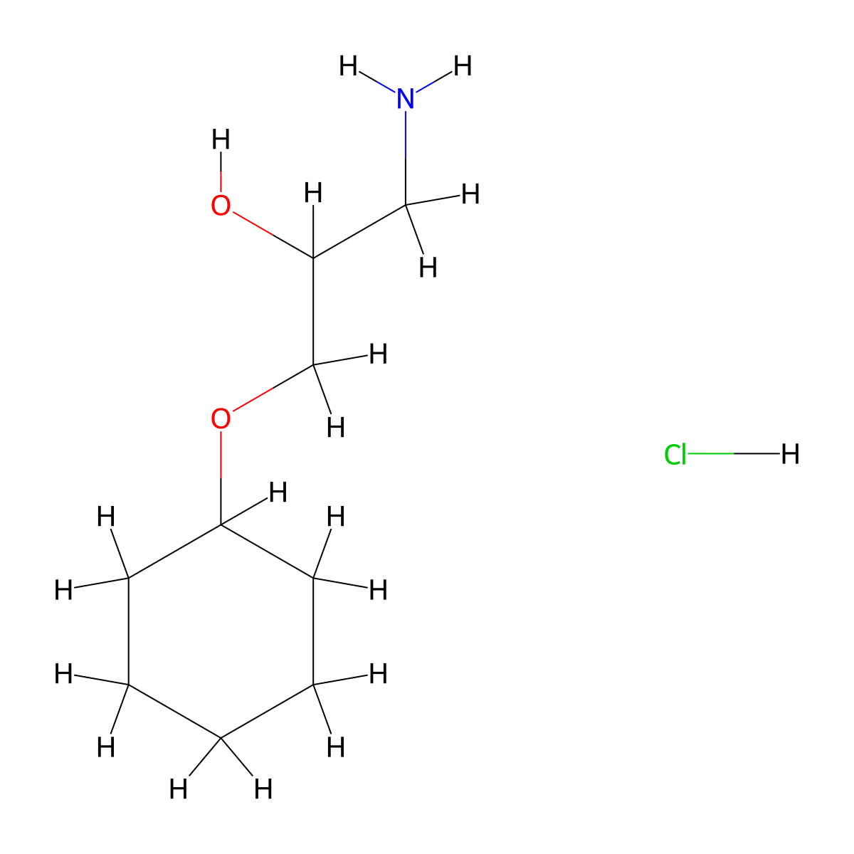 1-Amino-3-cyclohexyloxy-propan-2-OL hydrochloride molecular structure, CAS 1185304-53-3