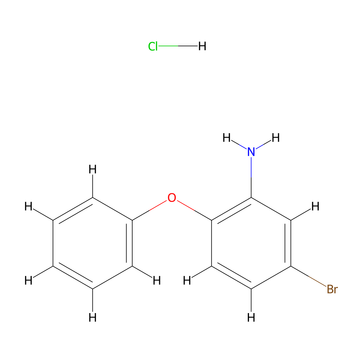 5-Bromo-2-phenoxyaniline hydrochloride molecular structure, CAS 1185304-59-9