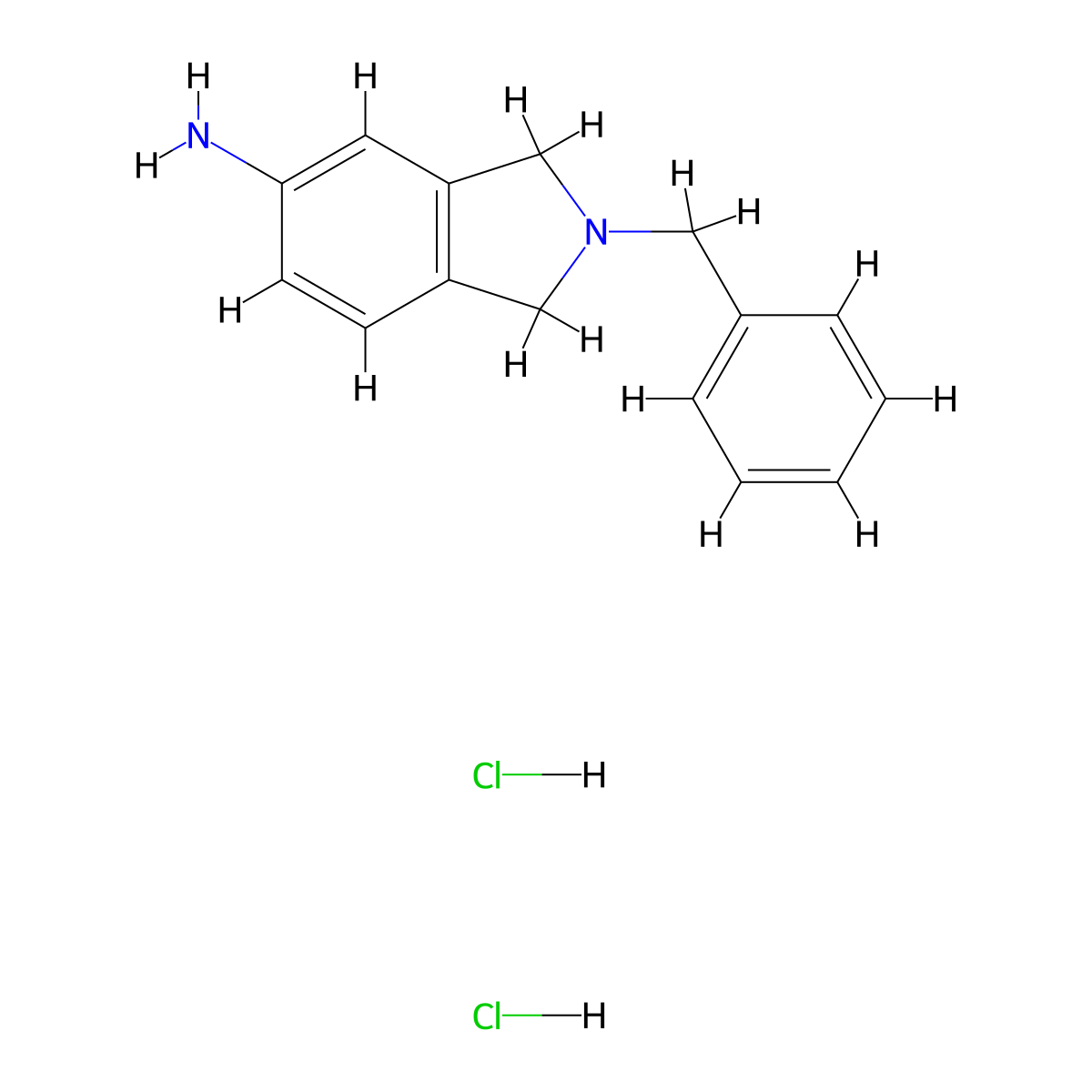 2-Benzylisoindolin-5-amine dihydrochloride molecular structure, CAS 1185304-81-7