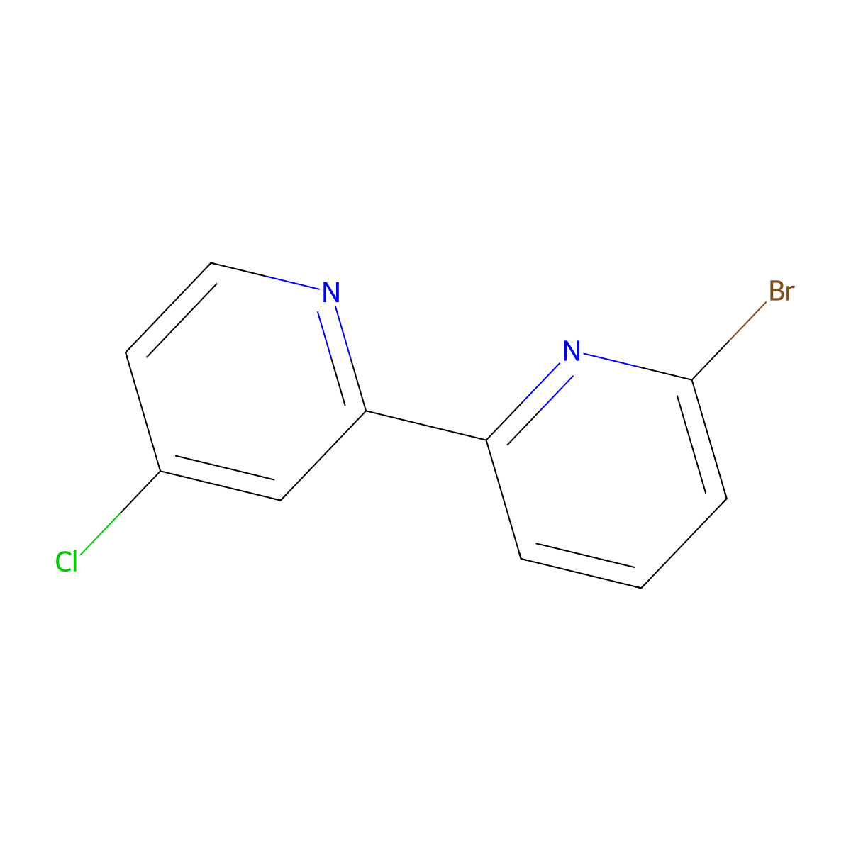 6-Bromo-4'-chloro-2,2'-bipyridine molecular structure, CAS 1185306-09-5
