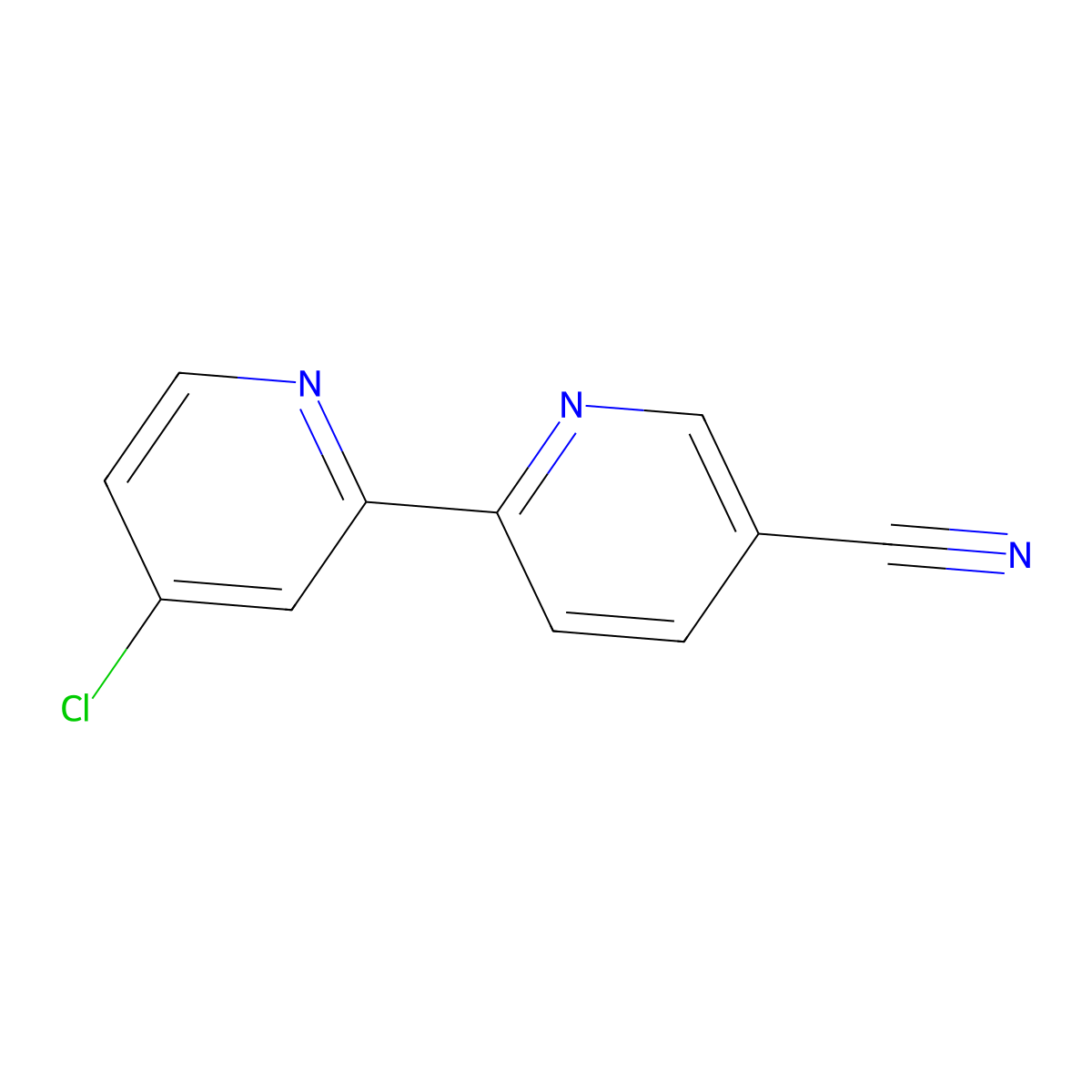 4-Chloro-5'-cyano-2,2'-bipyridine molecular structure, CAS 1185306-12-0