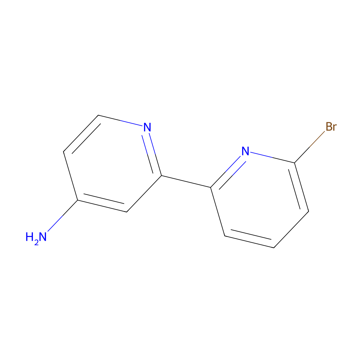 6-Bromo-4'-amino-2,2'-bipyridine molecular structure, CAS 1185306-13-1