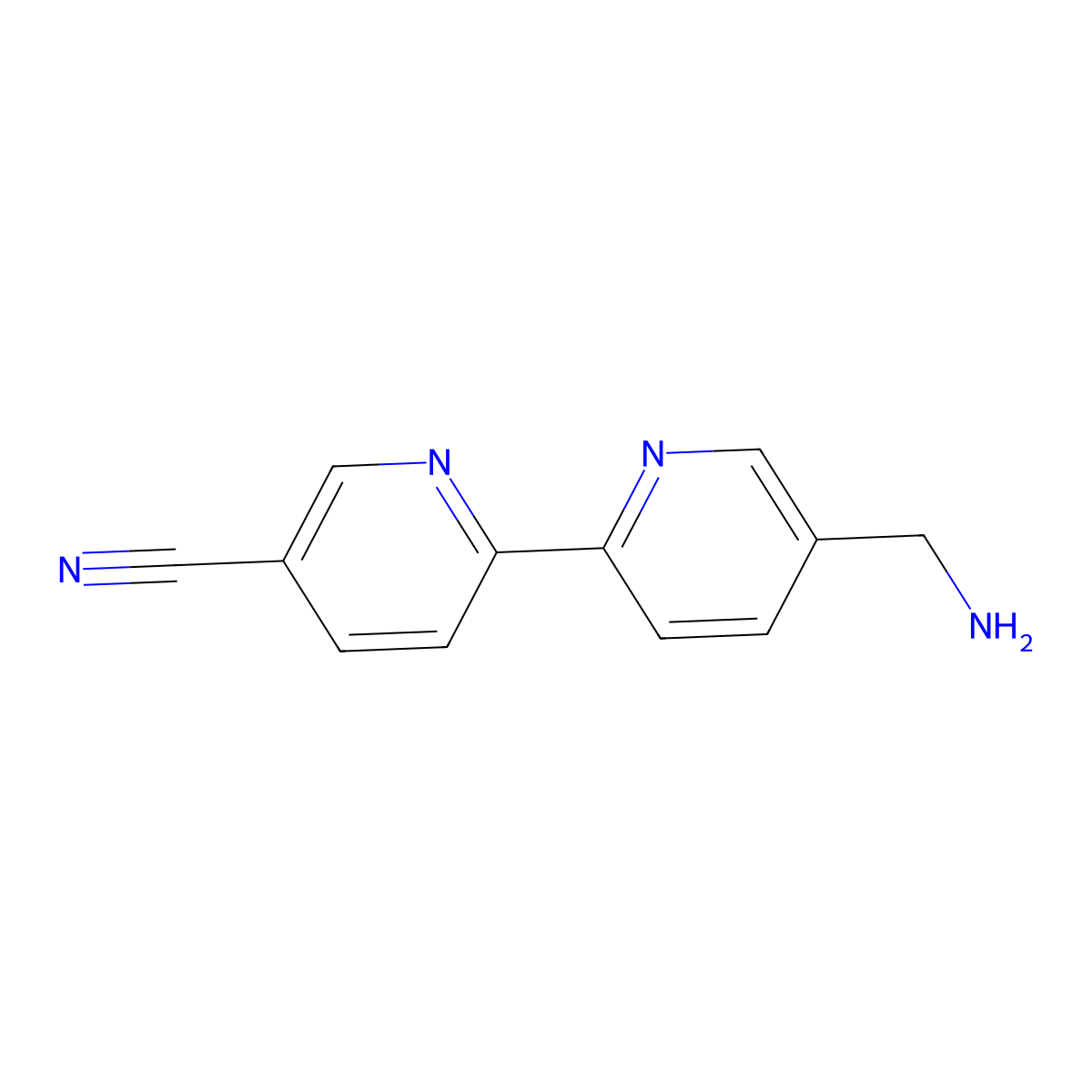 5-Aminomethyl-5'-cyano-2,2'-bipyridine molecular structure, CAS 1185306-15-3