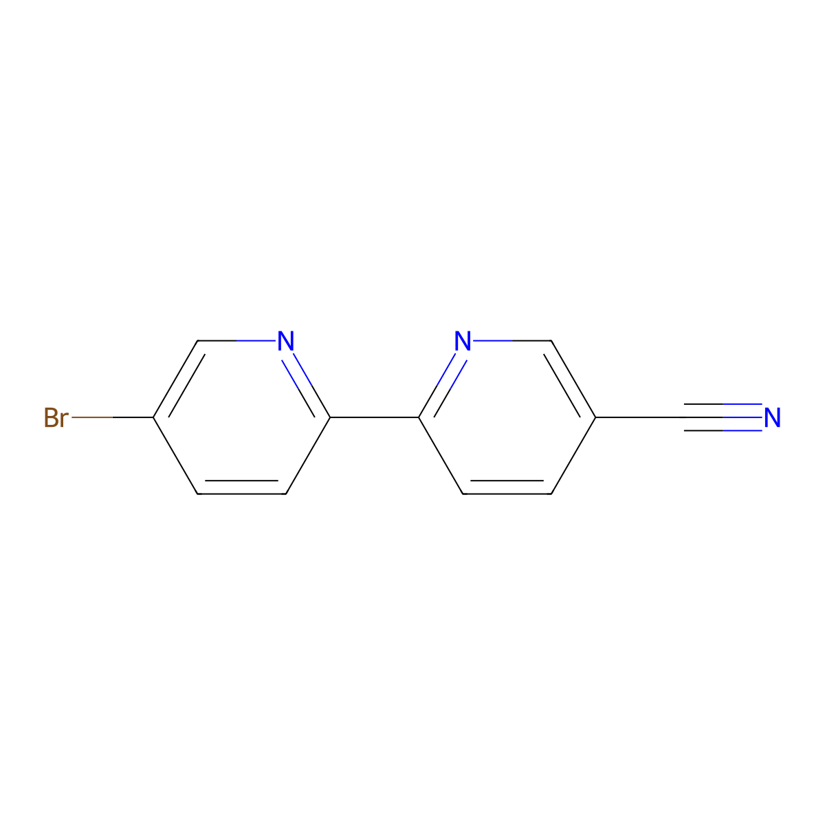 5-Bromo-5'-cyano-2,2'-bipyridine molecular structure, CAS 1185306-20-0