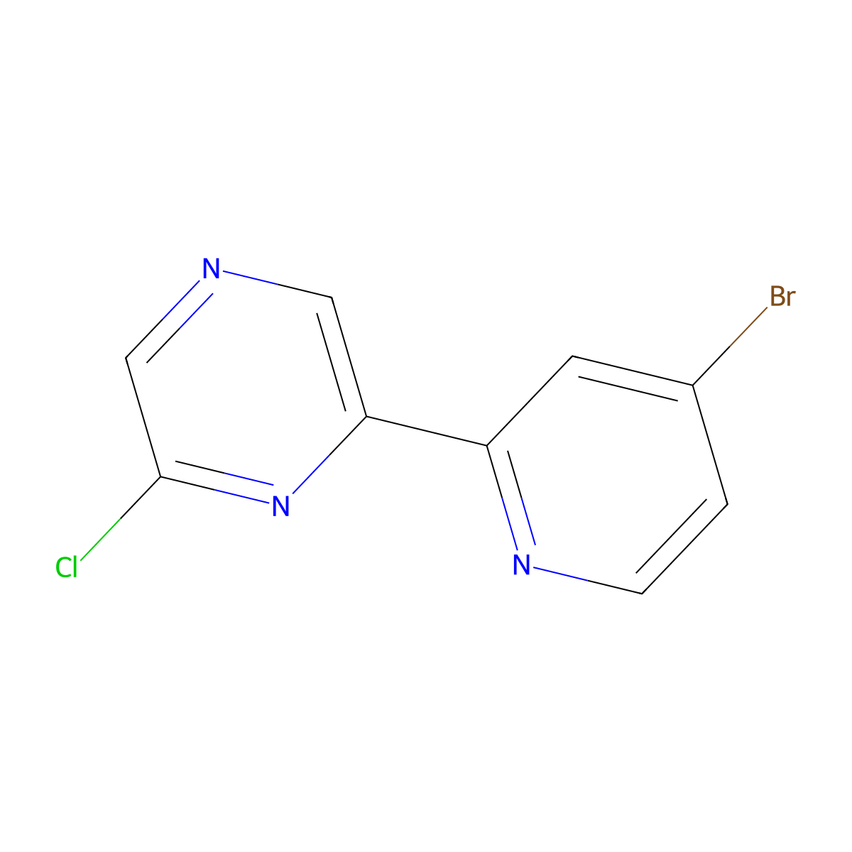 6-Chloro-2-(4'-bromo-2'-pyridyl)pyrazine molecular structure, CAS 1185306-39-1