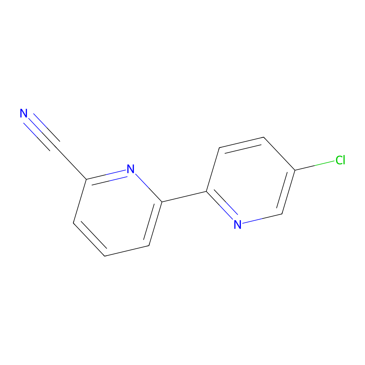 5-Chloro-6'-cyano-2,2'-bipyridine molecular structure, CAS 1185306-52-8