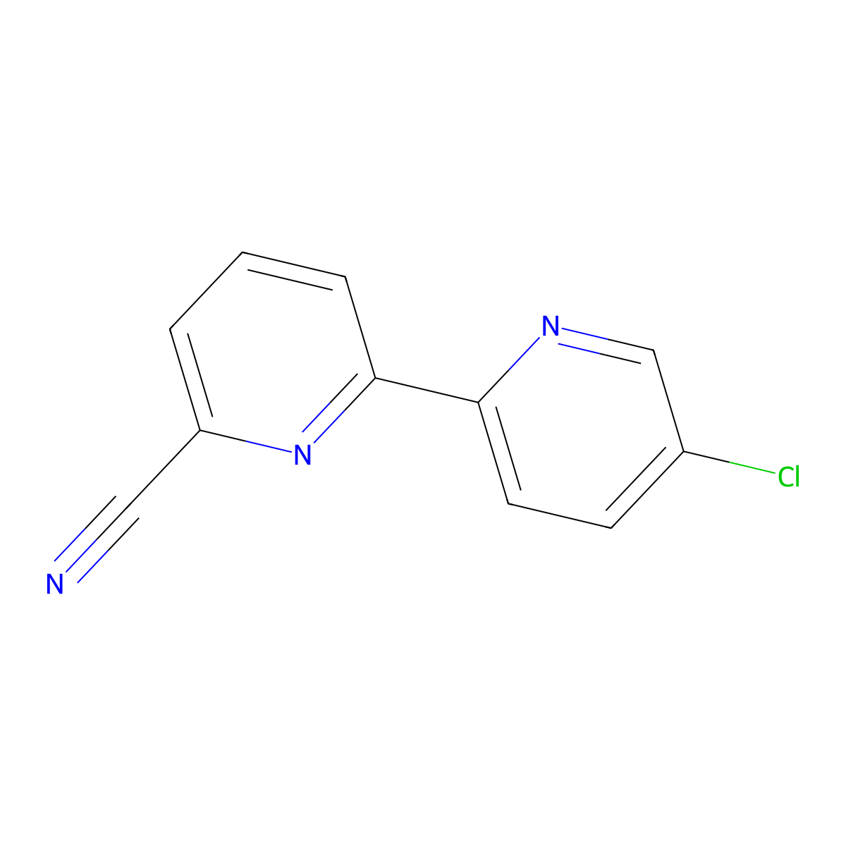 5-Chloro-6'-cyano-2,2'-bipyridine molecular structure, CAS 1185306-52-8