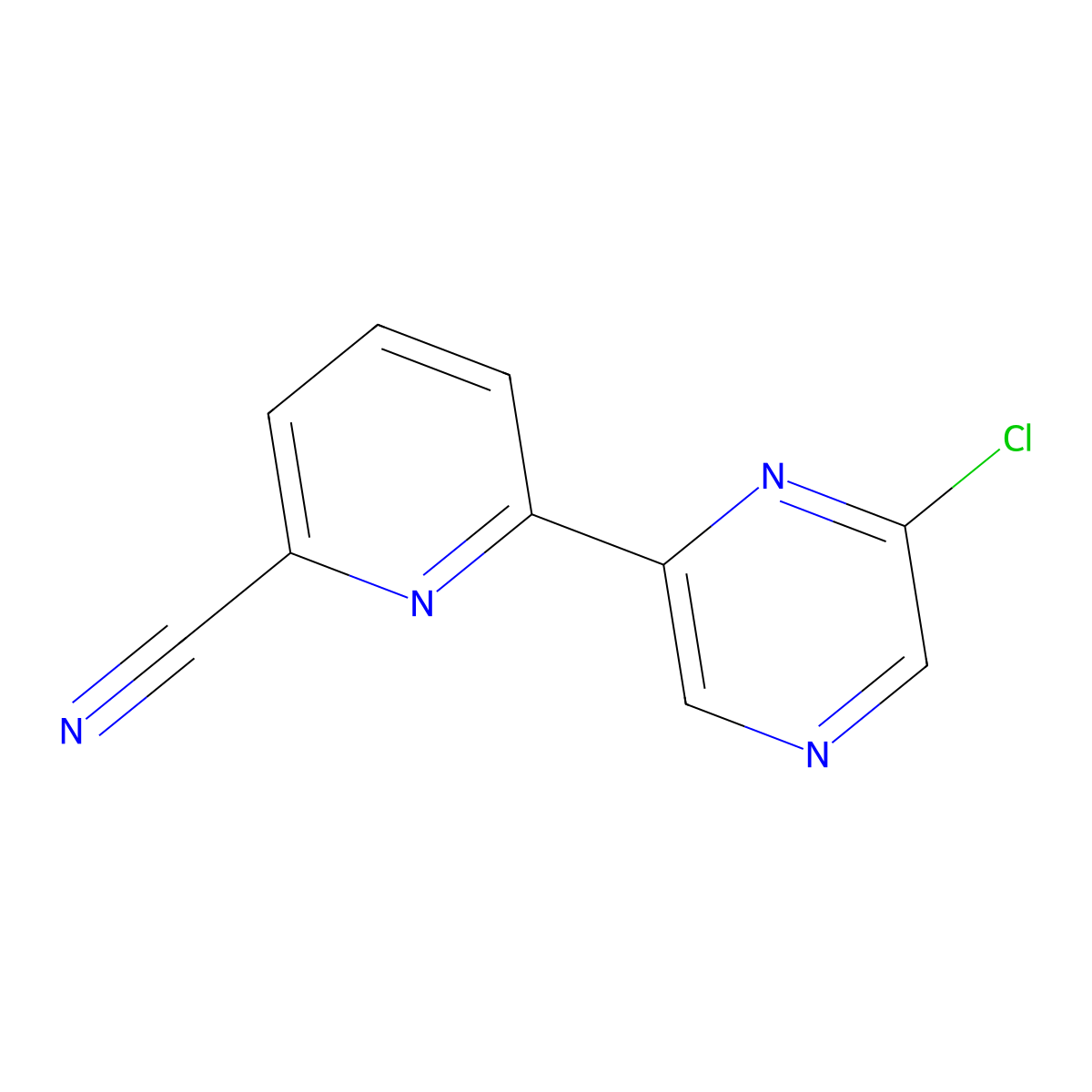 6-Chloro-2-(6'-cyano-2'-pyridyl)pyrazine molecular structure, CAS 1185306-68-6