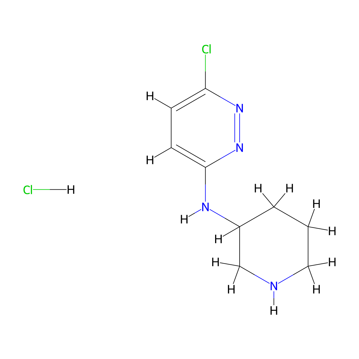 (6-Chloro-pyridazin-3-yl)-piperidin-3-yl-amine hydrochloride molecular structure, CAS 1185307-10-1