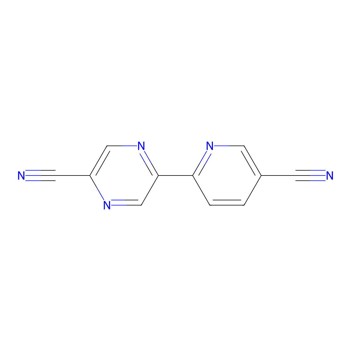 5,5'-Dicyano-2-(2'-pyridyl)pyrazine molecular structure, CAS 1185307-31-6