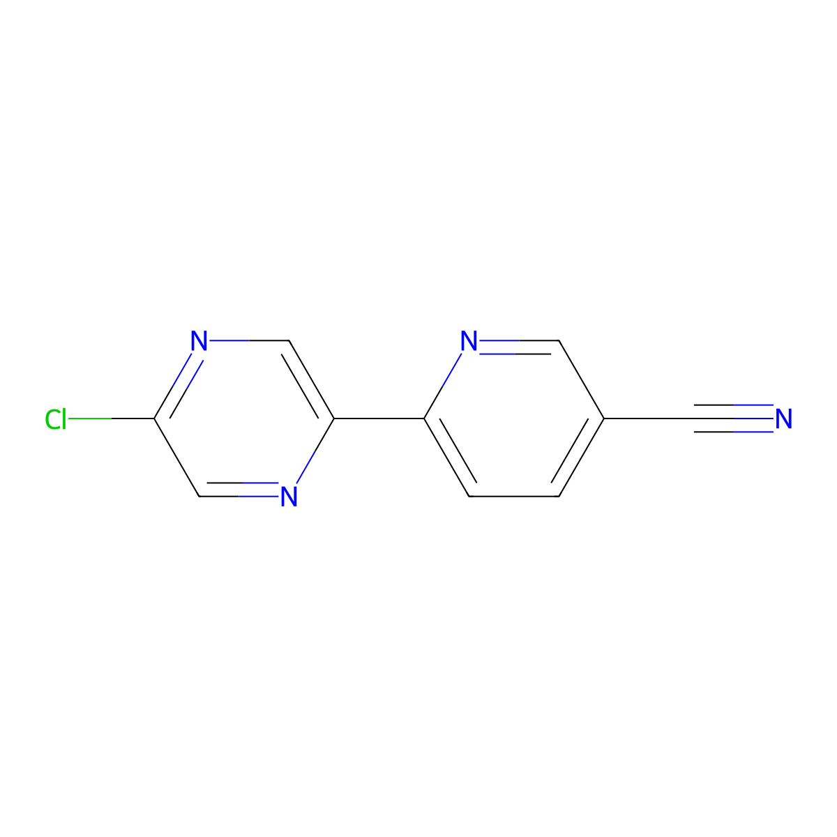 5-Chloro-2-(5'-cyano-2'-pyridyl)pyrazine molecular structure, CAS 1185307-38-3