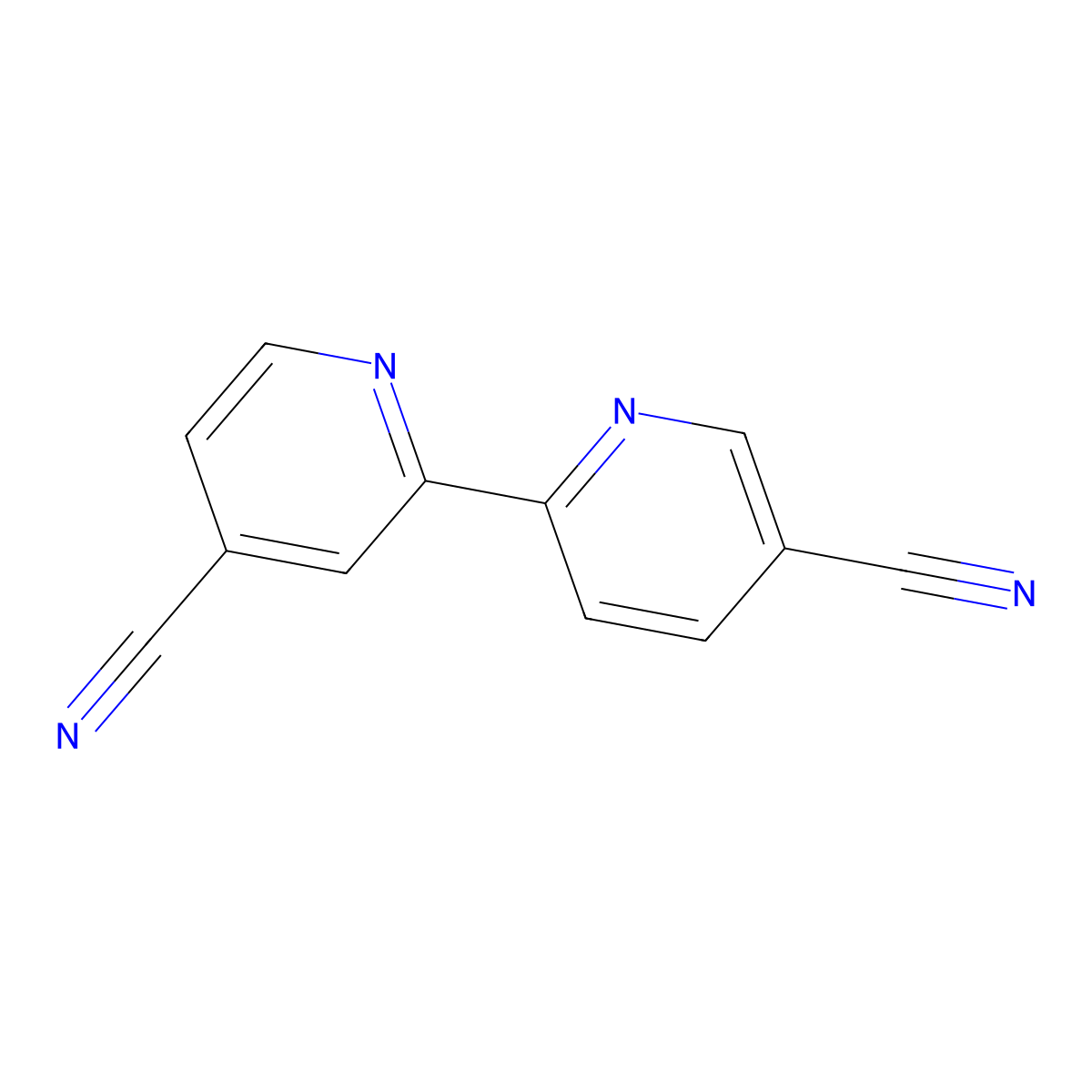4,5'-Dicyano-2,2'-bipyridine molecular structure, CAS 1185307-53-2