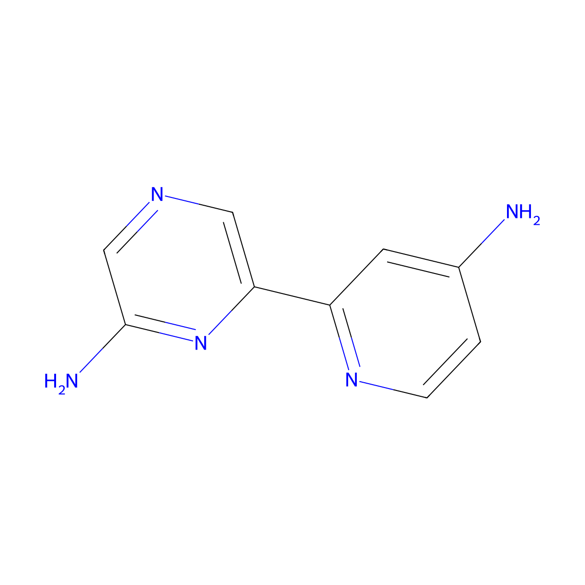 6,4'-Diamino-2-(2'-pyridyl)pyrazine molecular structure, CAS 1185307-57-6