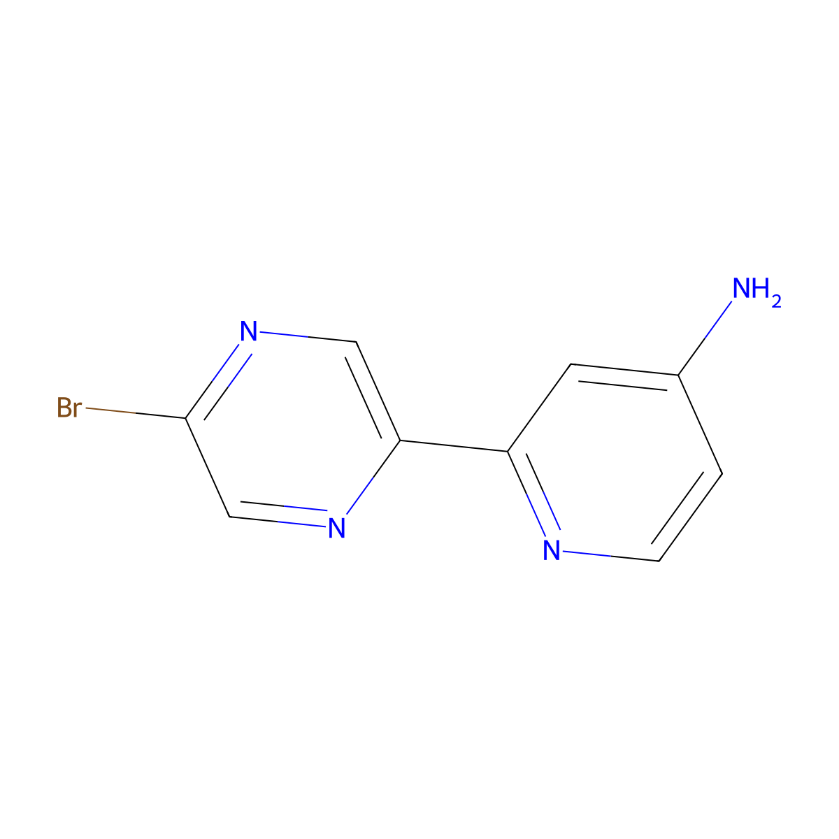 5-Bromo-2-(4'-amino-2'-pyridyl)pyrazine molecular structure, CAS 1185307-67-8