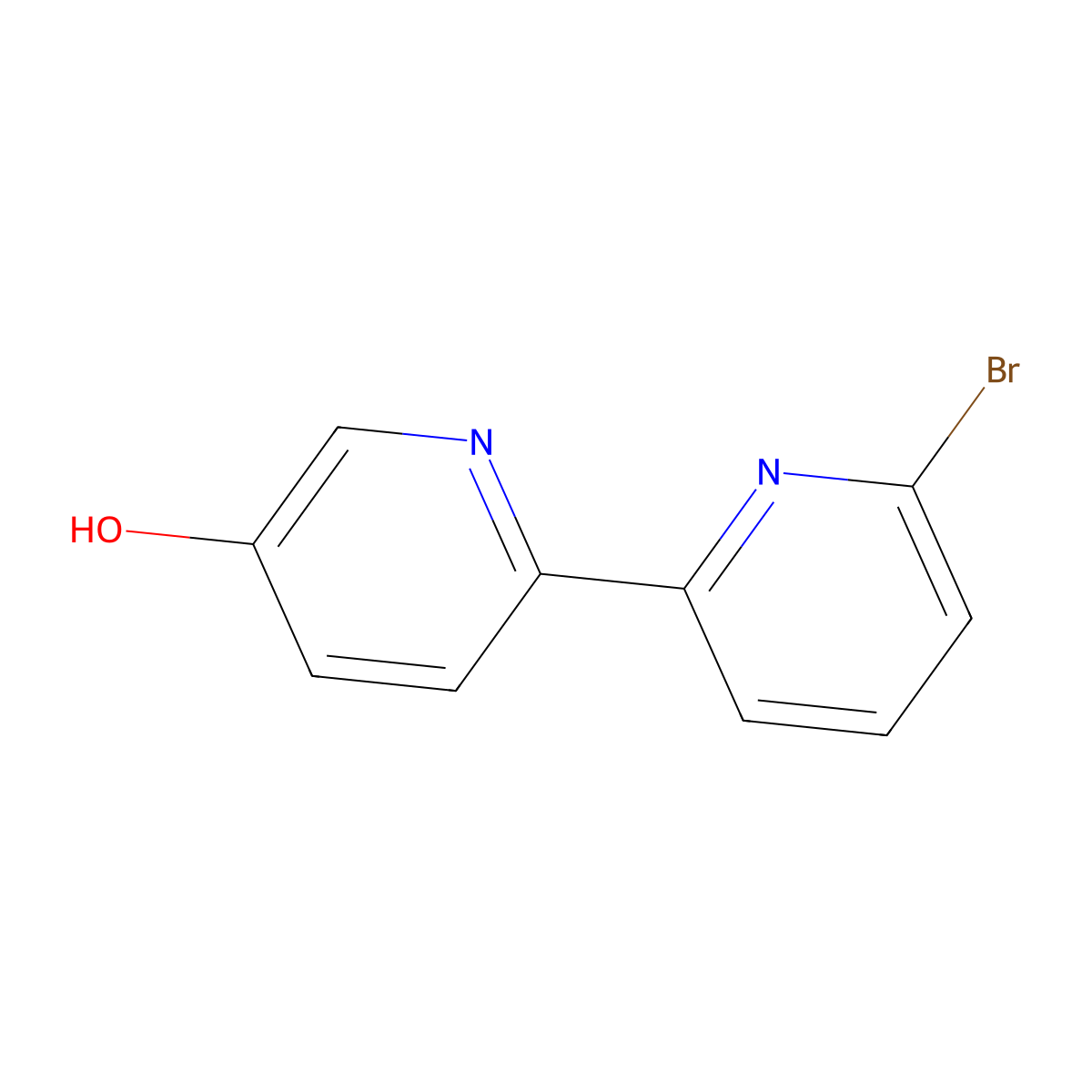 6-Bromo-5'-hydroxy-2,2'-bipyridine molecular structure, CAS 1185307-68-9