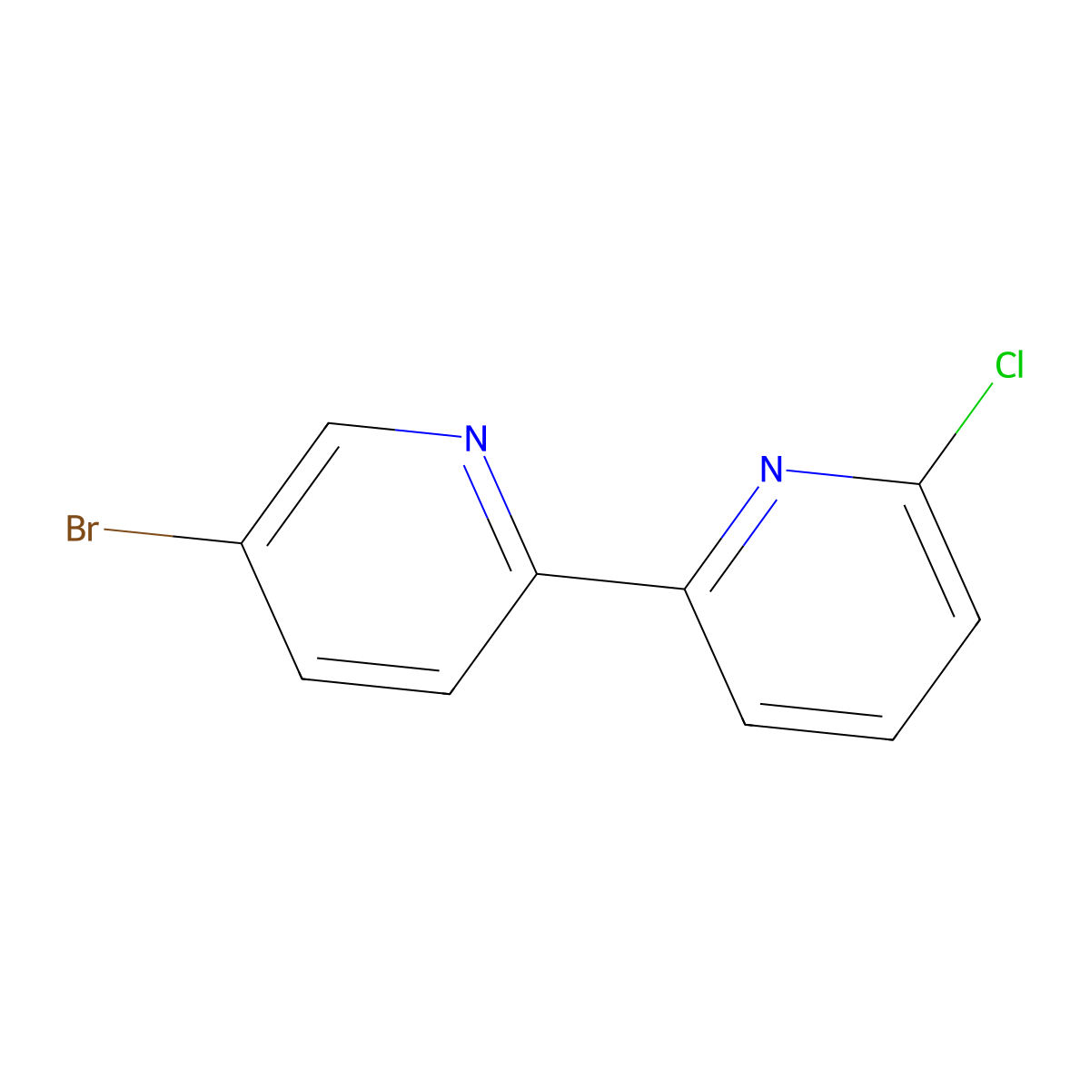 6-Chloro-5'-bromo-2,2'-bipyridine molecular structure, CAS 1185307-75-8