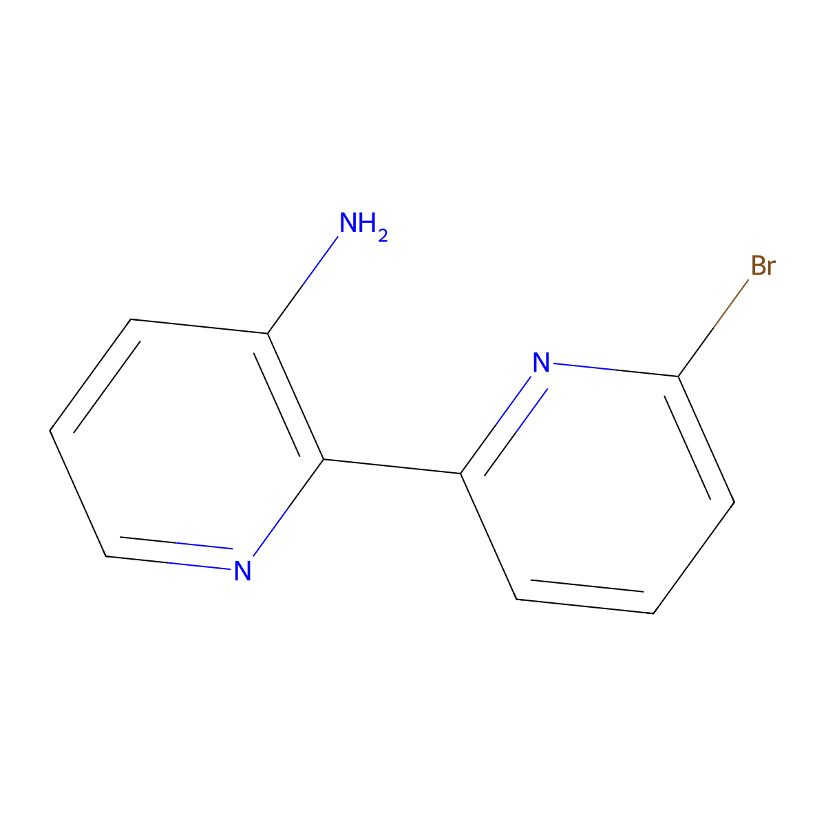 6'-Bromo[2,2'-bipyridin]-3-amine molecular structure, CAS 1185307-89-4
