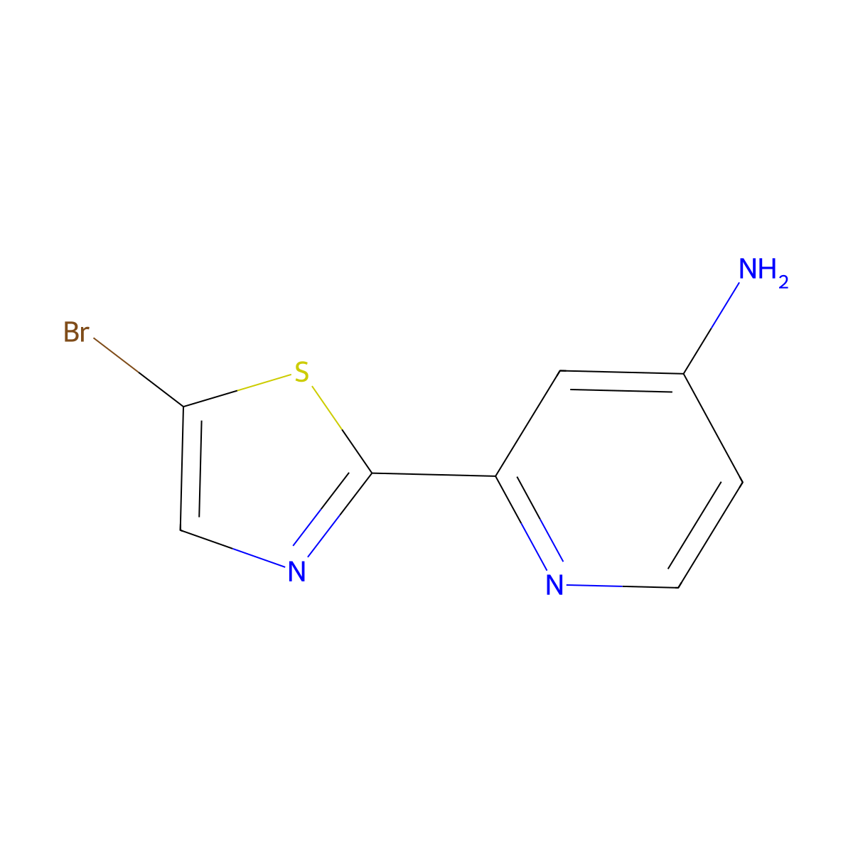 5-Bromo-2-(4'-amino-2'-pyridyl)thiazole molecular structure, CAS 1185307-97-4