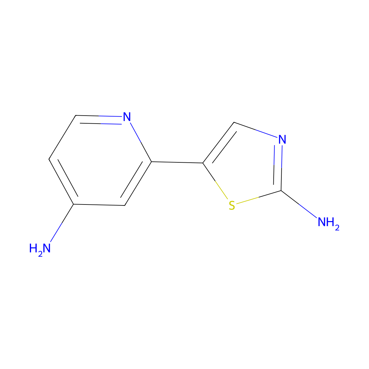 2,4'-Diamino-5-(2'-pyridyl)thiazole molecular structure, CAS 1185308-04-6