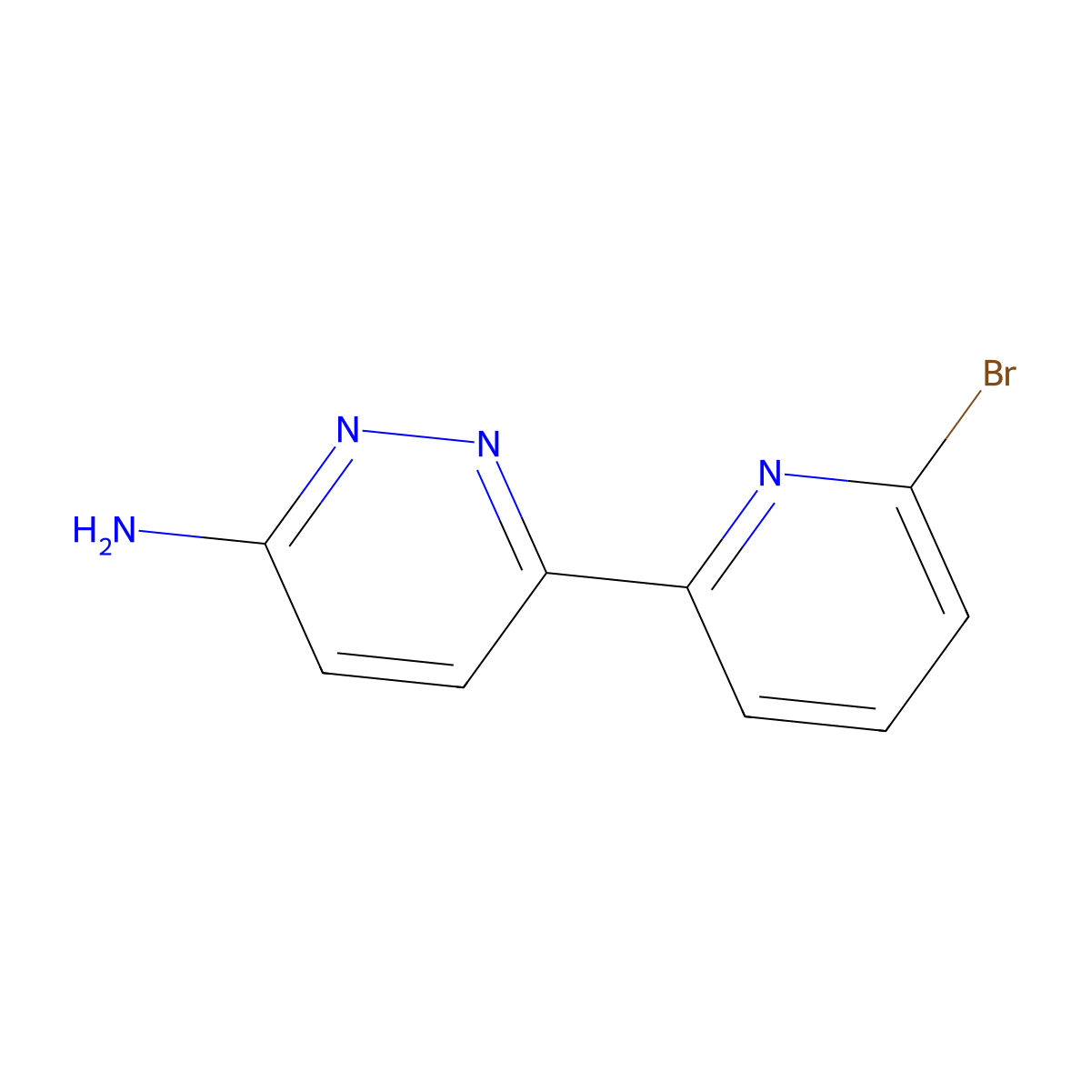 3-Amino-6-(6'-bromo-2'-pyridyl)pyridazine molecular structure, CAS 1185308-13-7