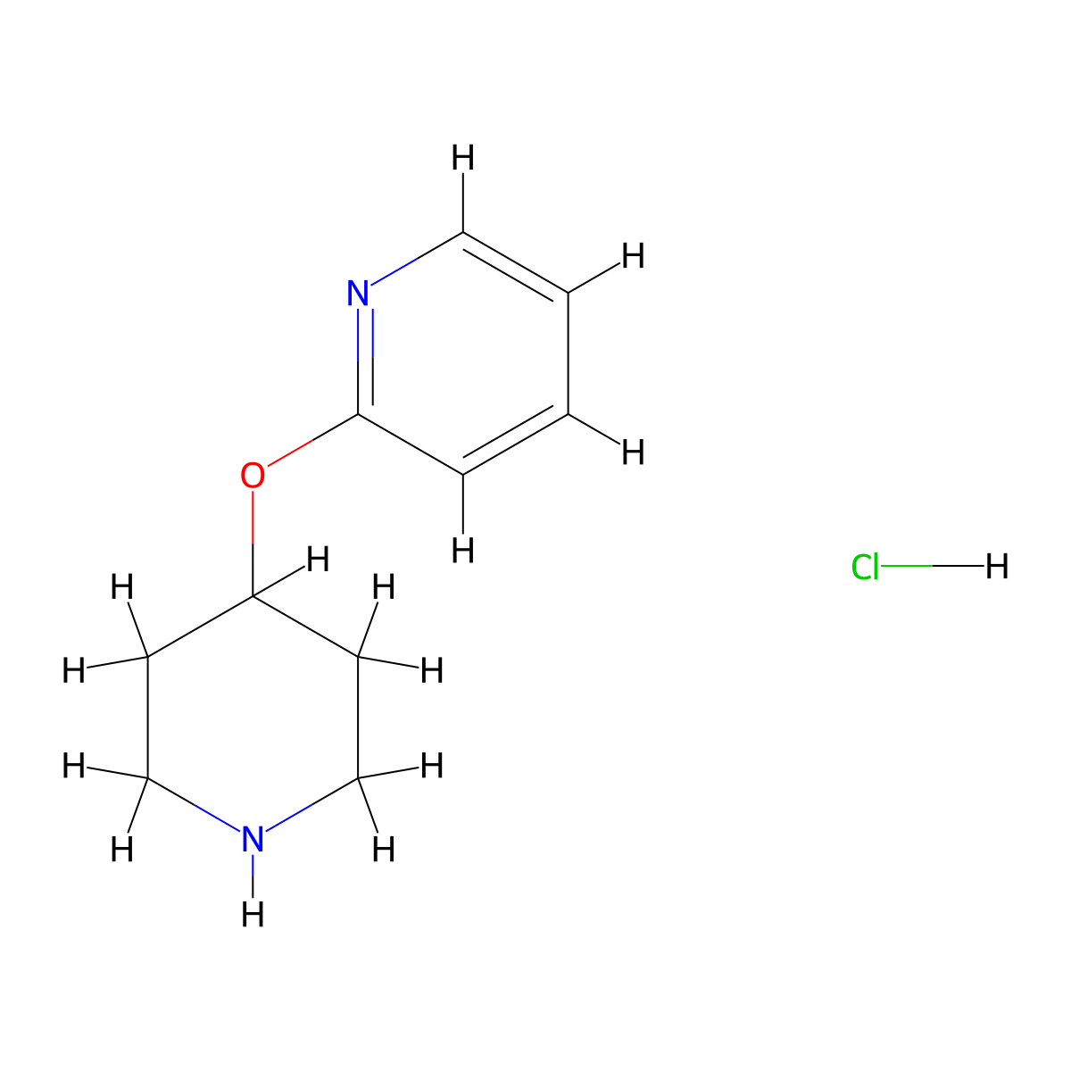 2-(Piperidin-4-yloxy)-pyridine hydrochloride molecular structure, CAS 1185308-16-0
