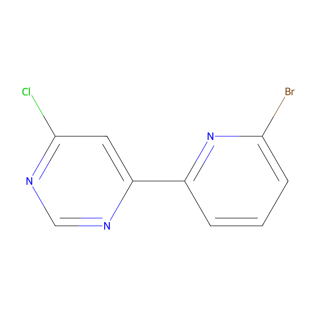 4-Chloro-6-(6'-bromo-2'-pyridyl)pyrimidine molecular structure, CAS 1185308-21-7