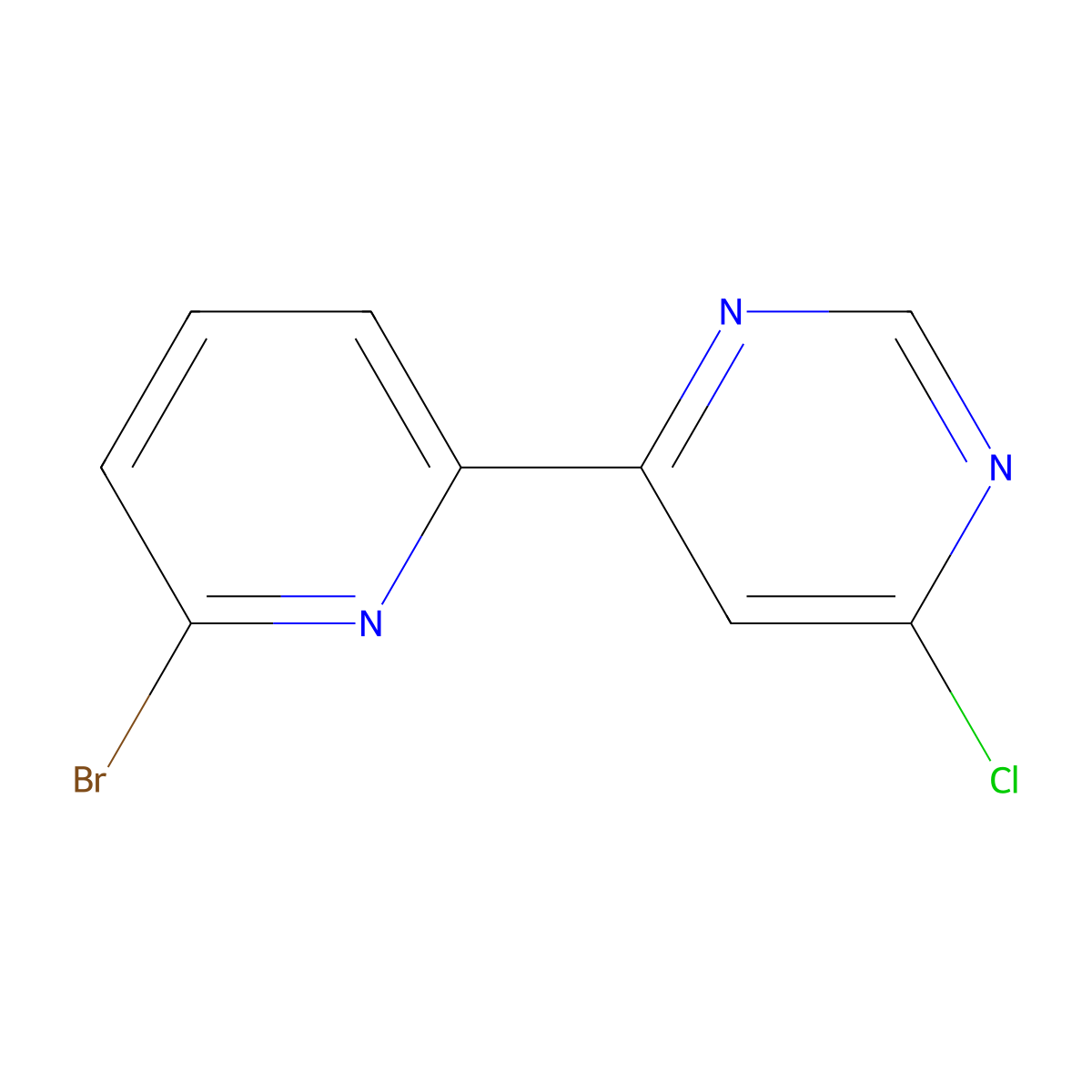 4-Chloro-6-(6'-bromo-2'-pyridyl)pyrimidine molecular structure, CAS 1185308-21-7