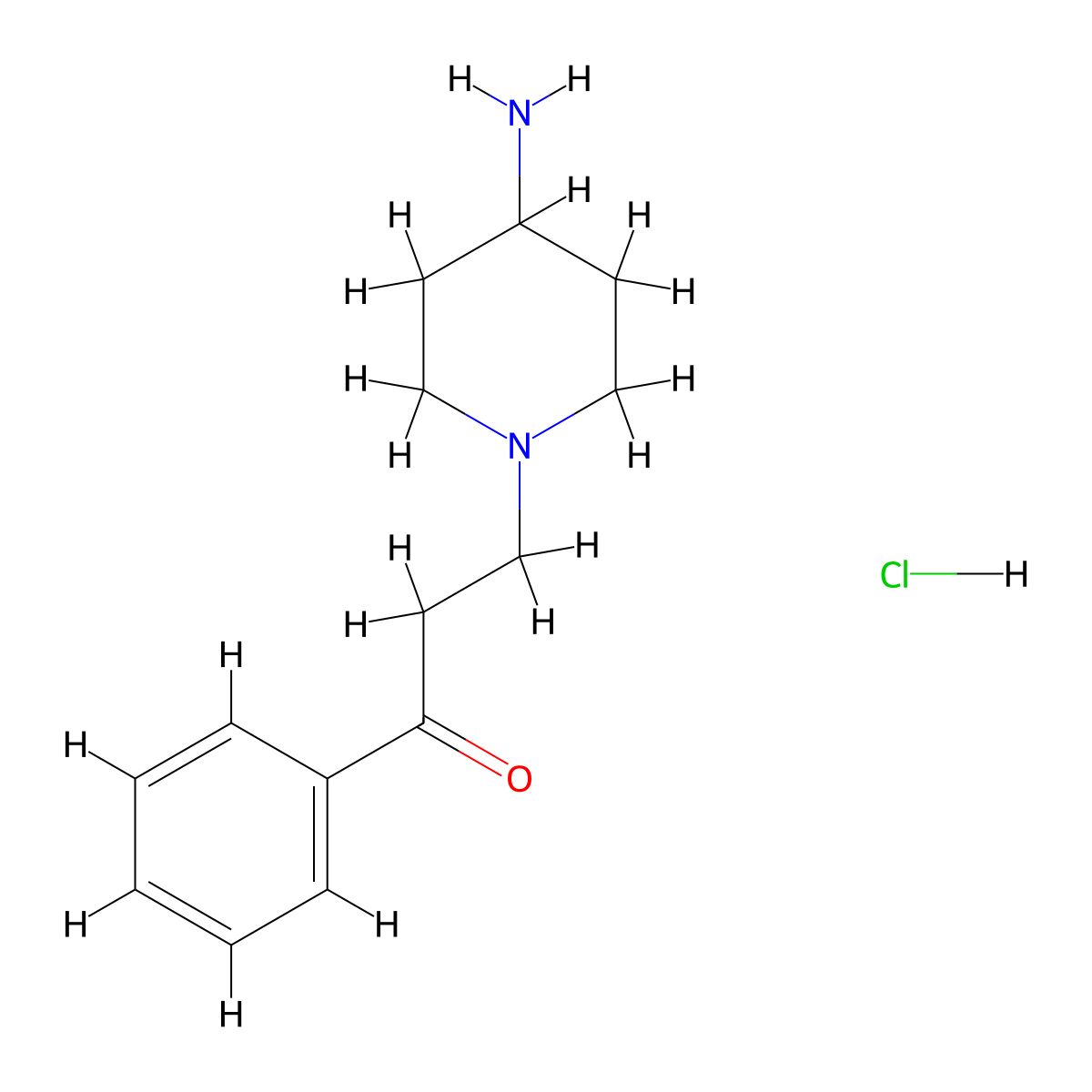3-(4-Amino-piperidin-1-yl)-1-phenyl-propan-1-one hydrochloride molecular structure, CAS 1185308-38-6