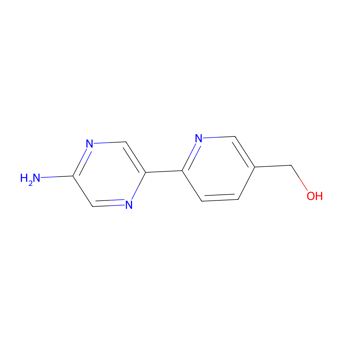5-Amino-2-(5'-hydroxymethyl-2'-pyridyl)pyrazine molecular structure, CAS 1185308-70-6