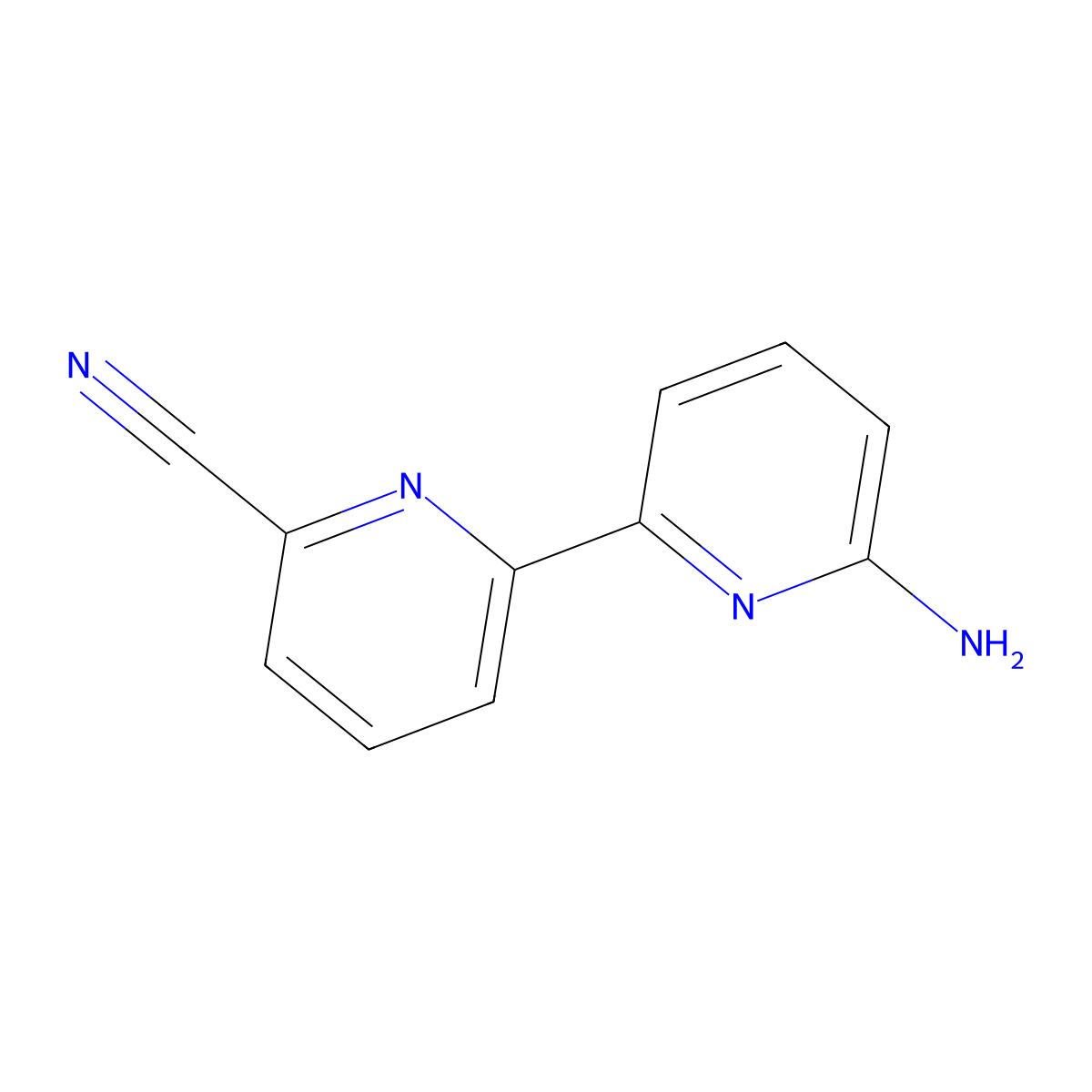6-Amino-6'-cyano-2,2'-bipyridine molecular structure, CAS 1185308-99-9