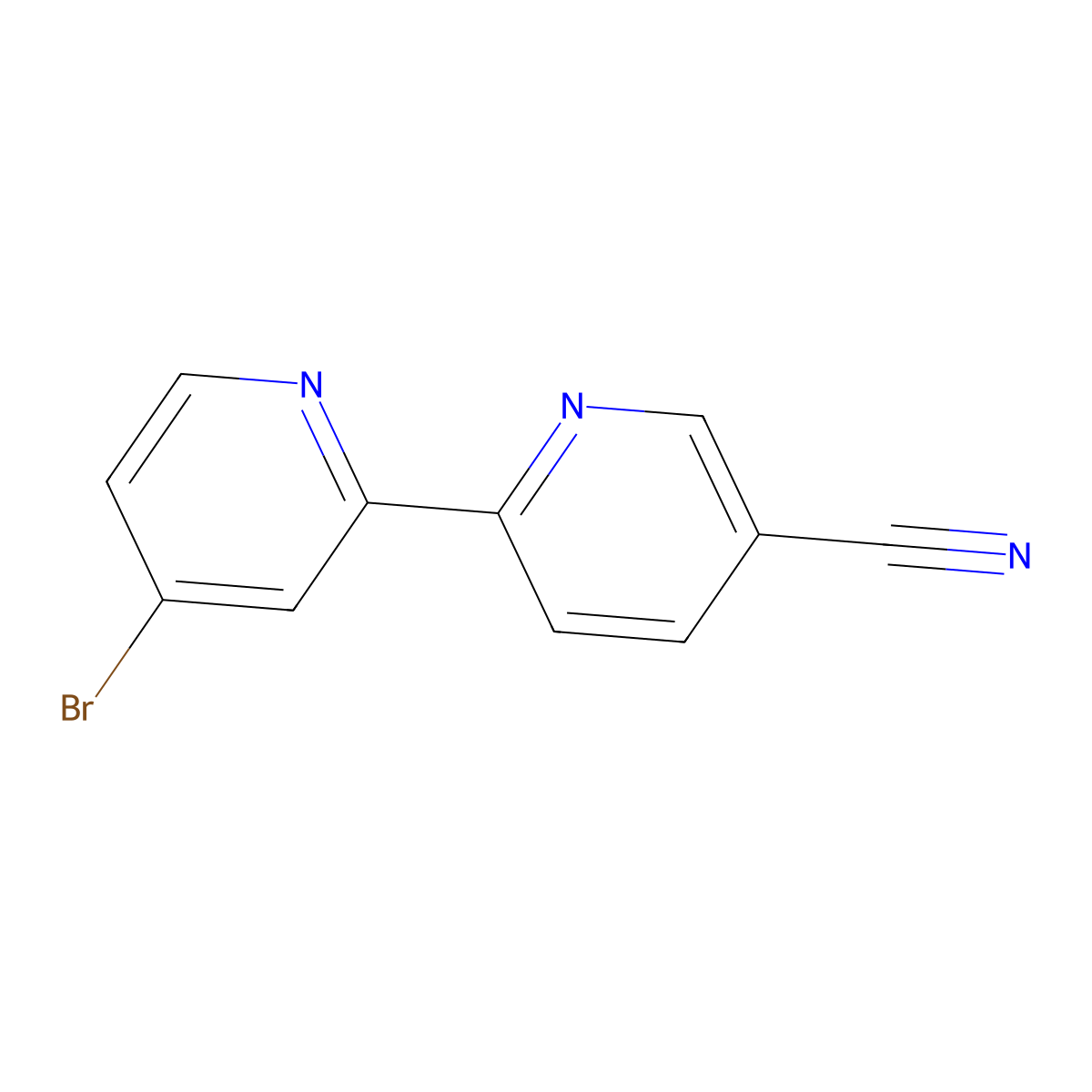4-Bromo-5'-cyano-2,2'-bipyridine molecular structure, CAS 1185309-40-3