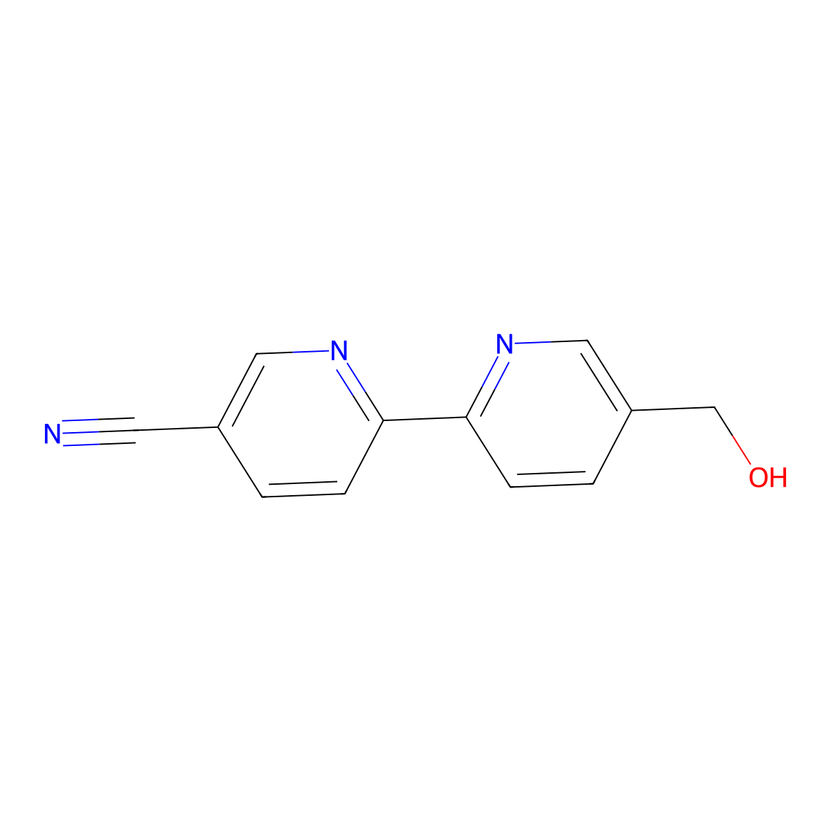 5-Hydroxymethyl-5'-cyano-2,2'-bipyridine molecular structure, CAS 1185309-47-0