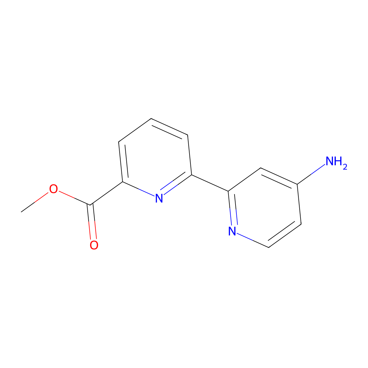 4-Amino-6'-methoxycarbonyl-2,2'-bipyridine molecular structure, CAS 1185309-62-9