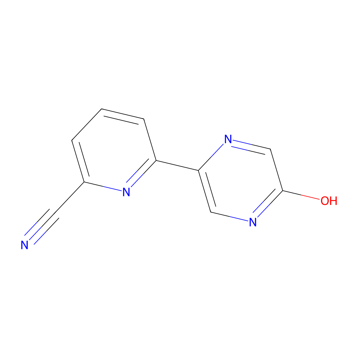 5-Hydroxy-2-(6'-cyano-2'-pyridyl)pyrazine molecular structure, CAS 1185309-67-4