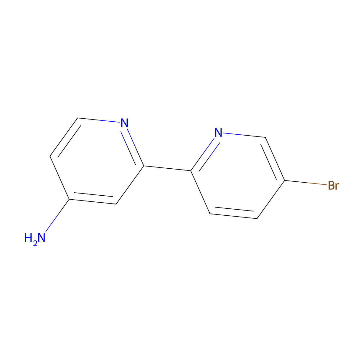 4-Amino-5'-bromo-2,2'-bipyridine molecular structure, CAS 1185309-68-5