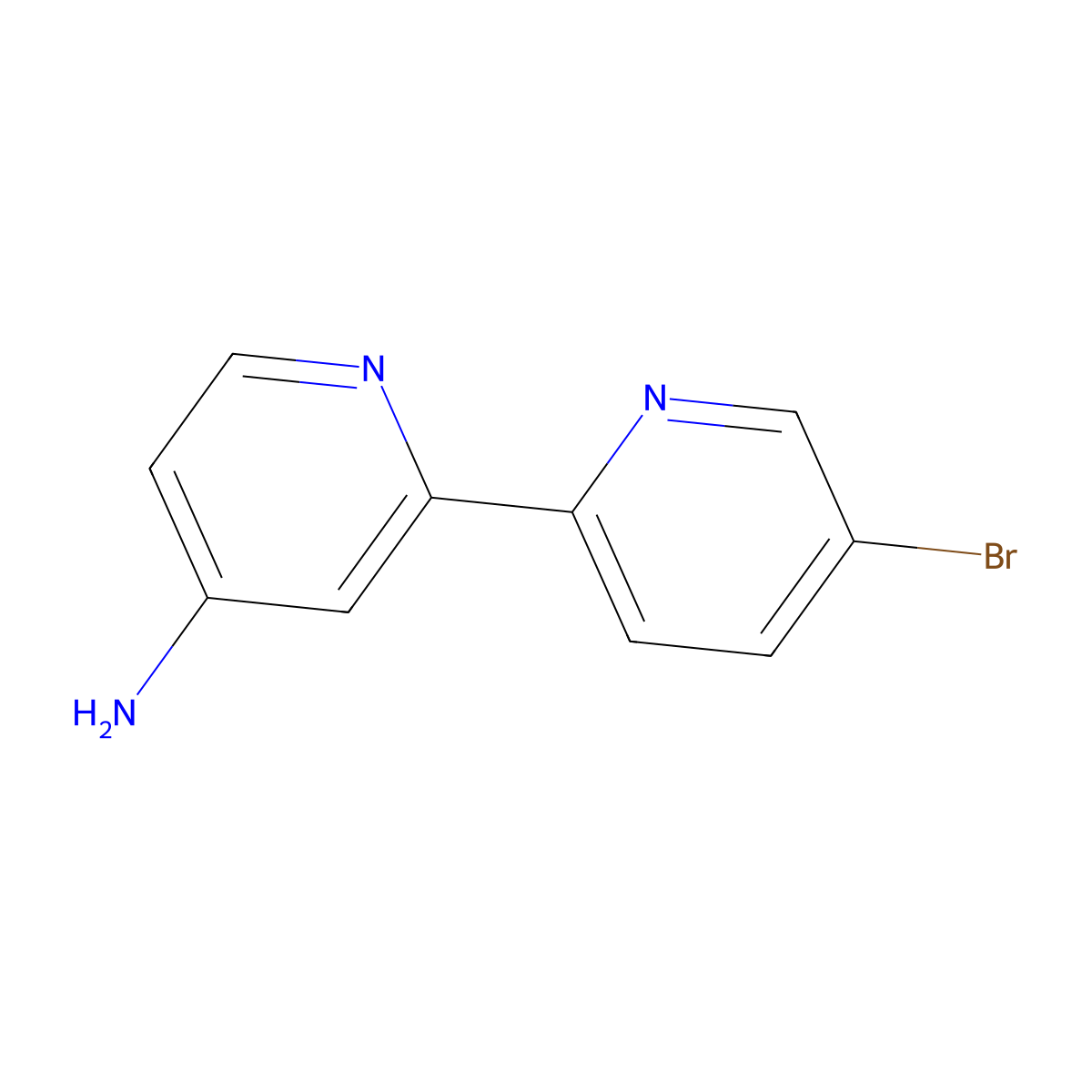 4-Amino-5'-bromo-2,2'-bipyridine molecular structure, CAS 1185309-68-5
