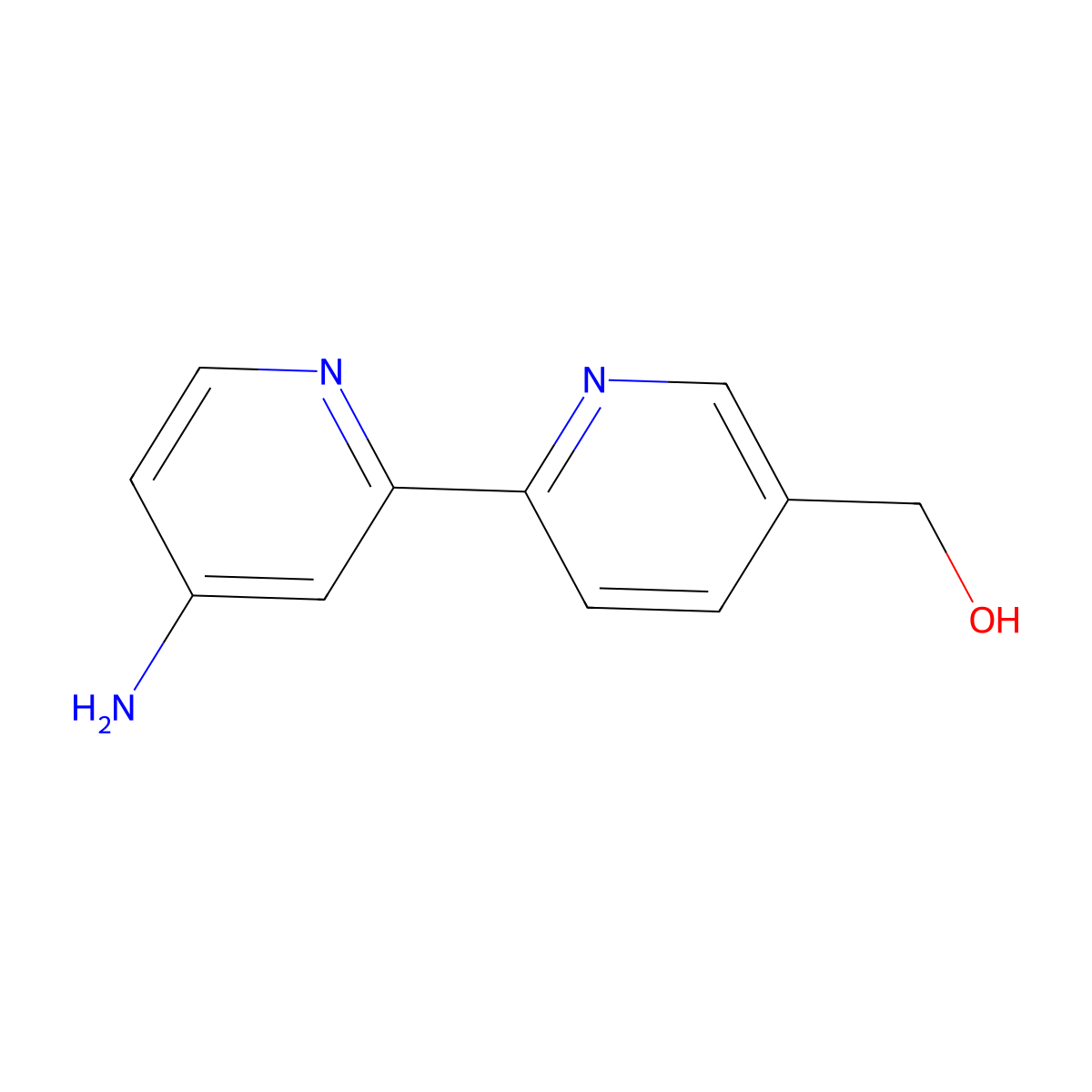 4-Amino-5'-hydroxymethyl-2,2'-bipyridine molecular structure, CAS 1185309-74-3
