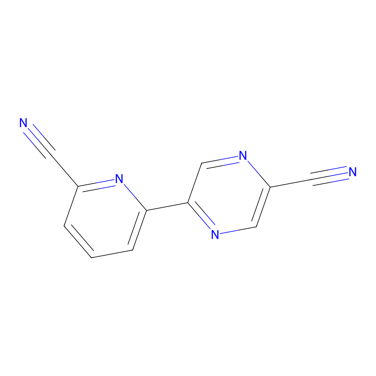 5,6'-Dicyano-2-(2'-pyridyl)pyrazine molecular structure, CAS 1185309-76-5
