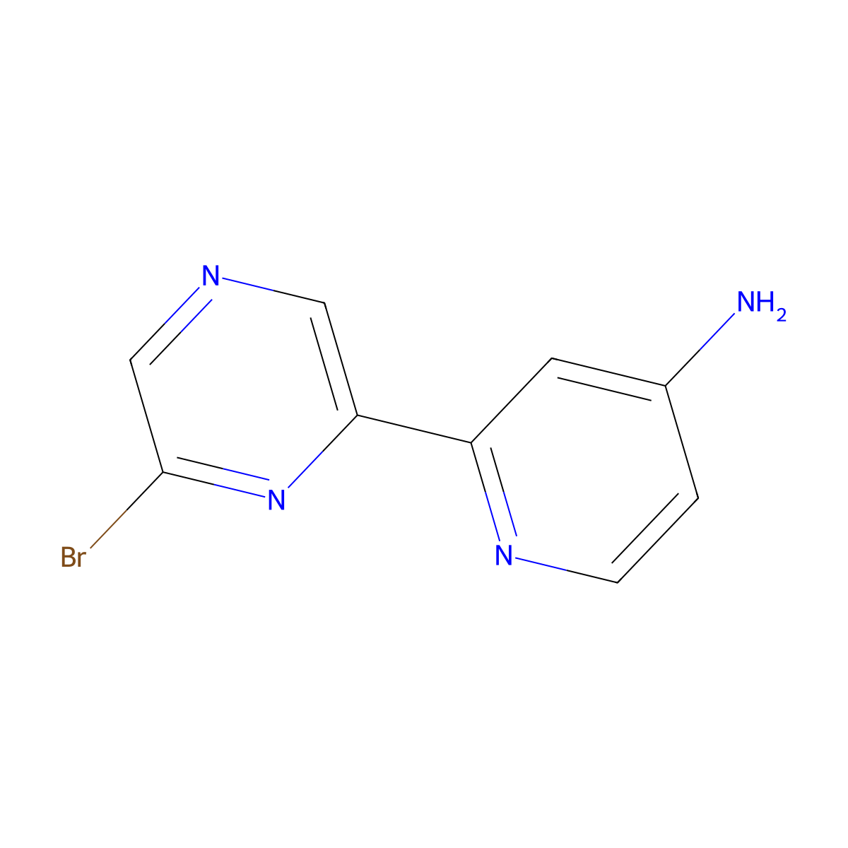 6-Bromo-2-(4'-amino-2'-pyridyl)pyrazine molecular structure, CAS 1185309-84-5