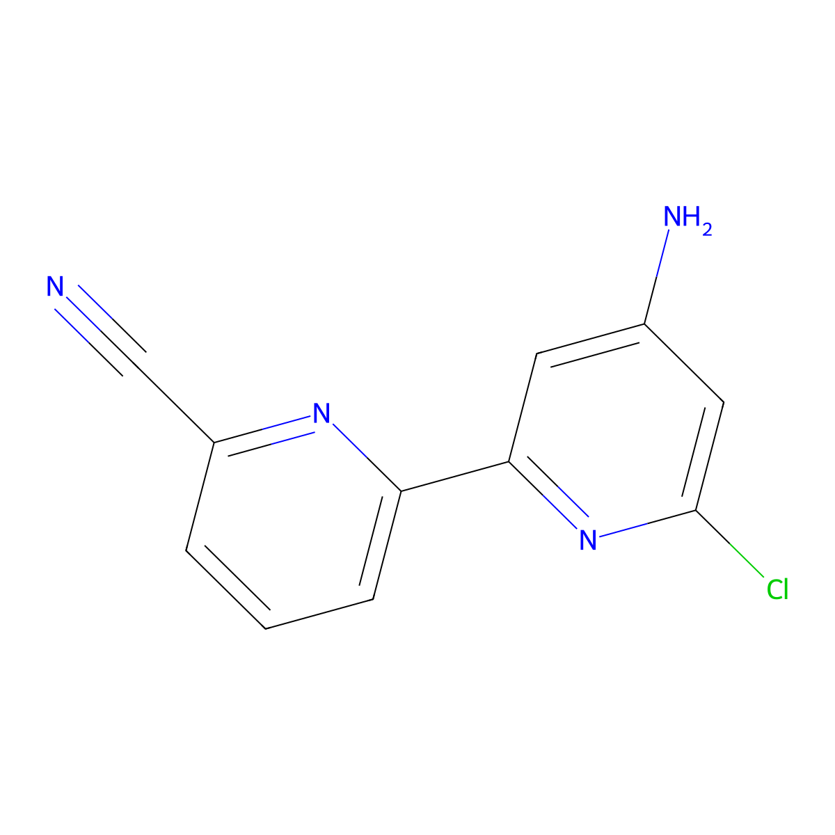 6-Chloro-4-amino-6'-cyano-2,2'-bipyridine molecular structure, CAS 1185310-09-1