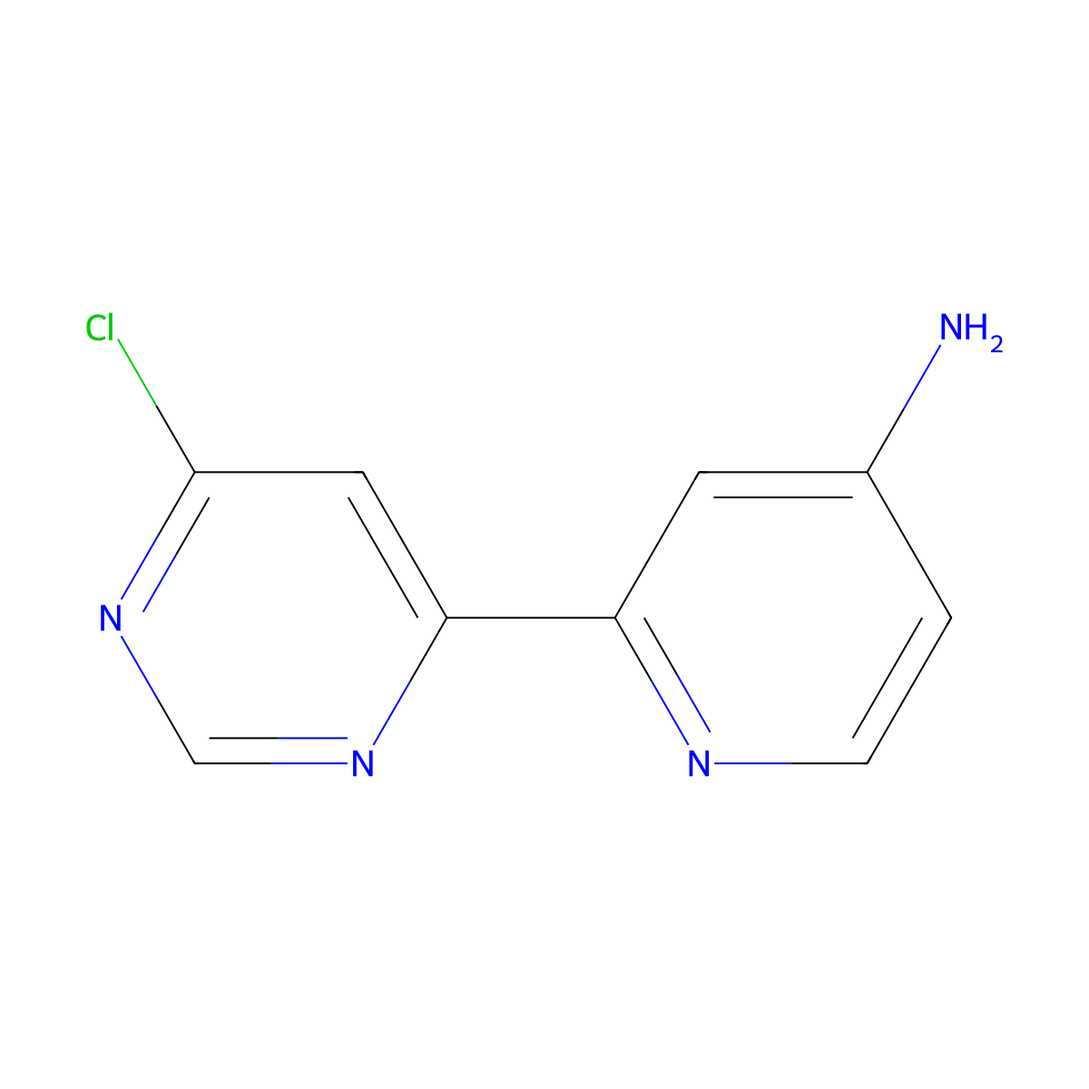6-Chloro-4-(4'-amino-2'-pyridyl)pyrimidine molecular structure, CAS 1185310-19-3