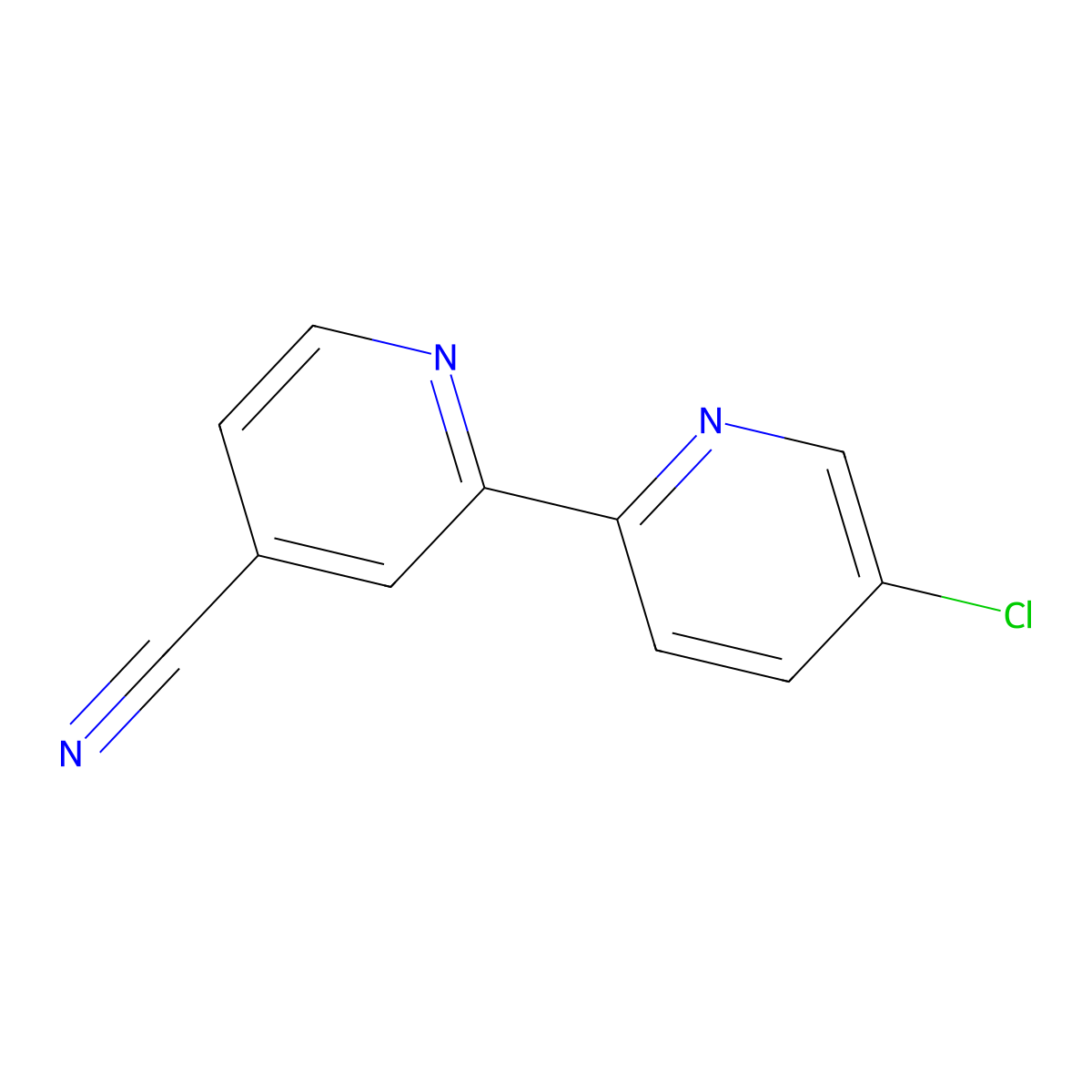 4-Cyano-5'-chloro-2,2'-bipyridine molecular structure, CAS 1185310-25-1
