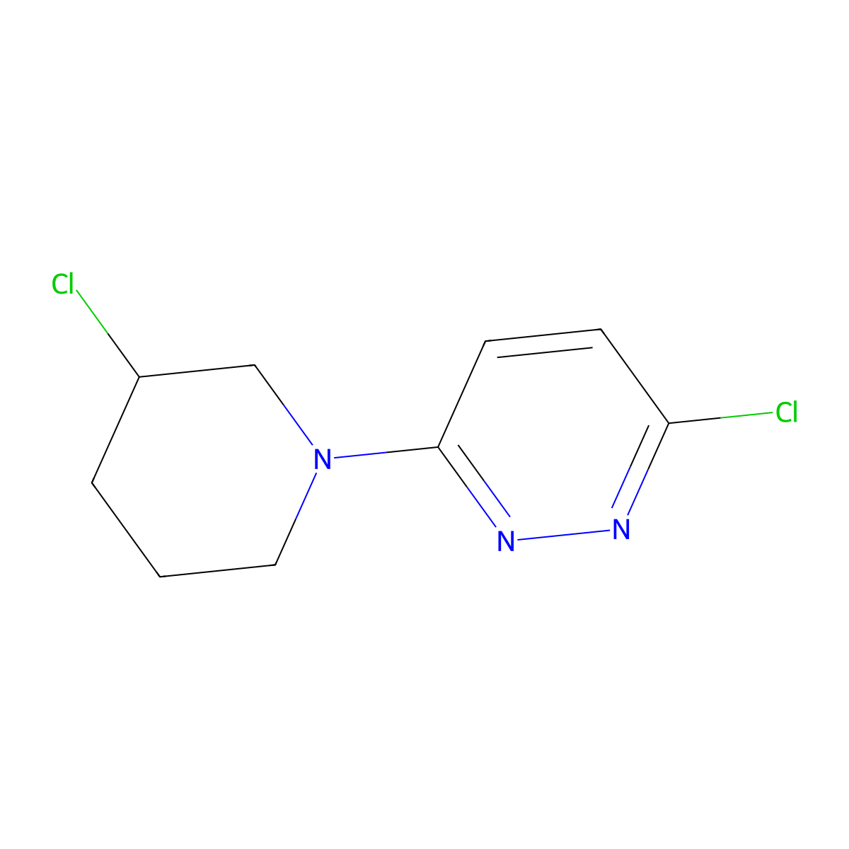 3-Chloro-6-(3-chloropiperidin-1-yl)pyridazine molecular structure, CAS 1185310-37-5