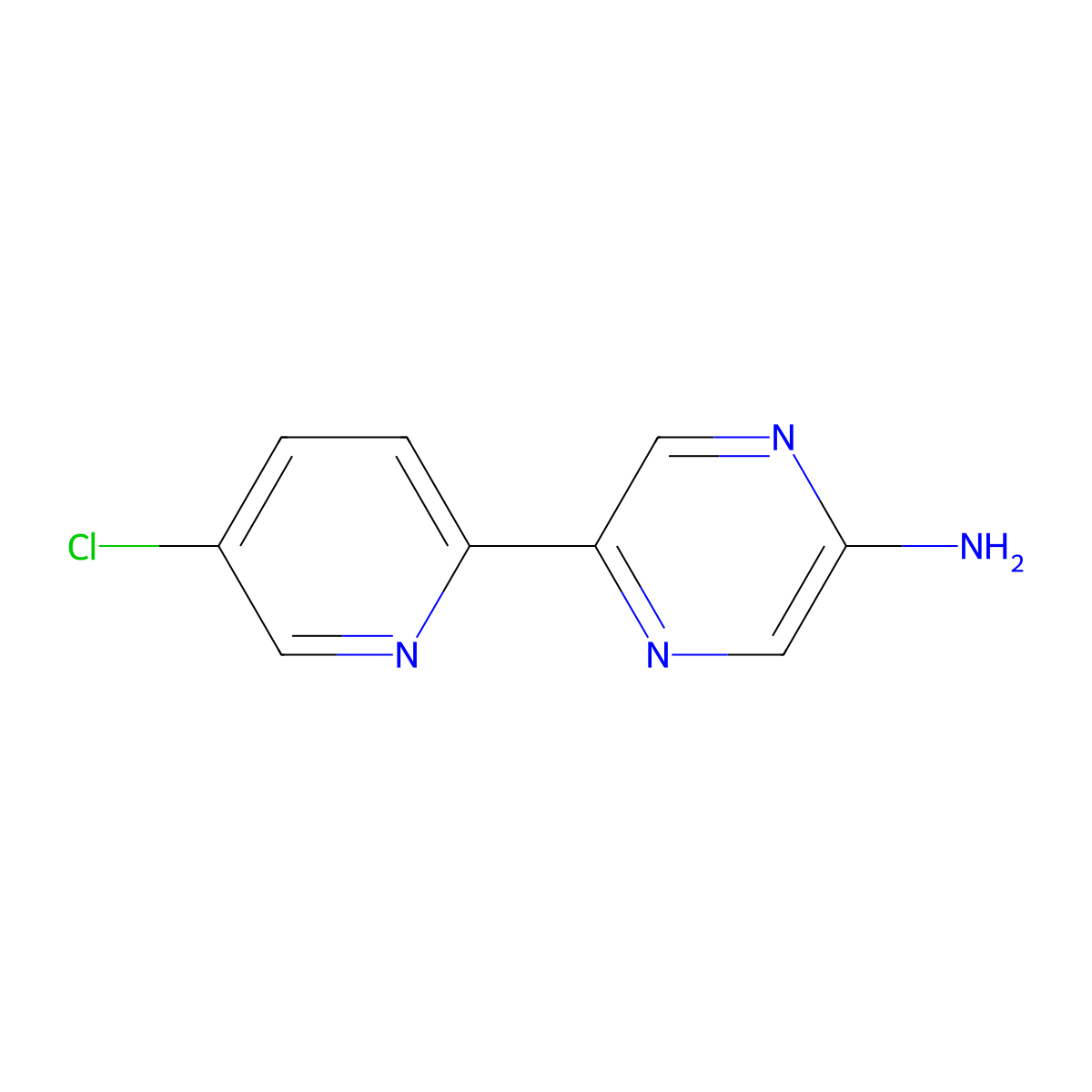 5-Chloro-2-(5'-amino-2'-pyrazinyl)pyridine molecular structure, CAS 1185310-48-8