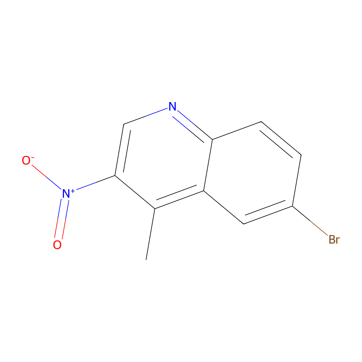 6-Bromo-4-methyl-3-nitroquinoline molecular structure, CAS 1185310-49-9