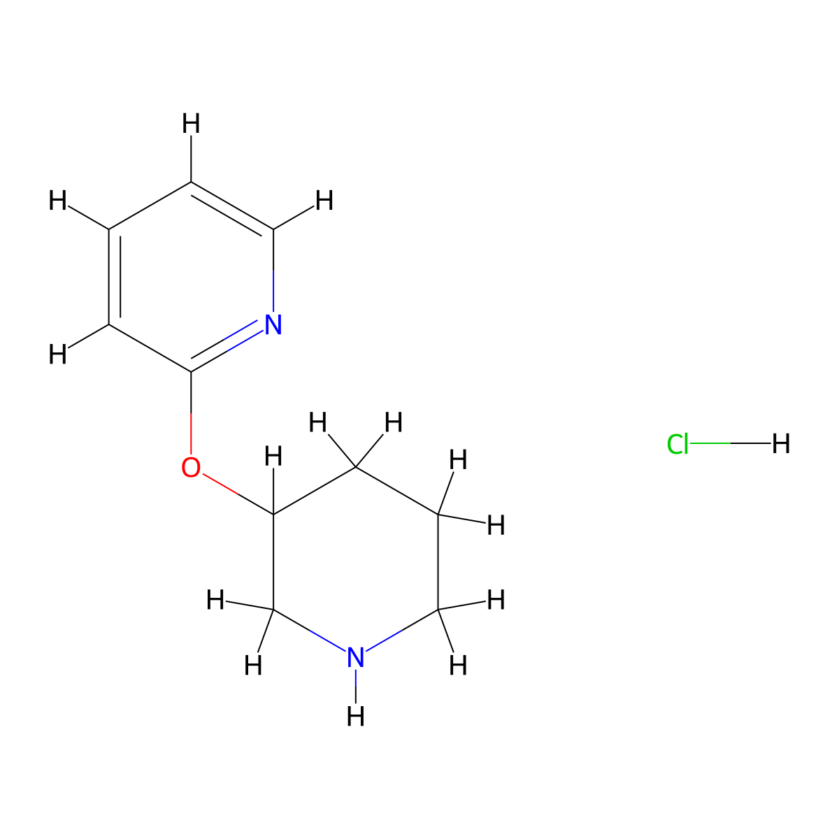 2-(Piperidin-3-yloxy)-pyridine hydrochloride molecular structure, CAS 1185310-55-7