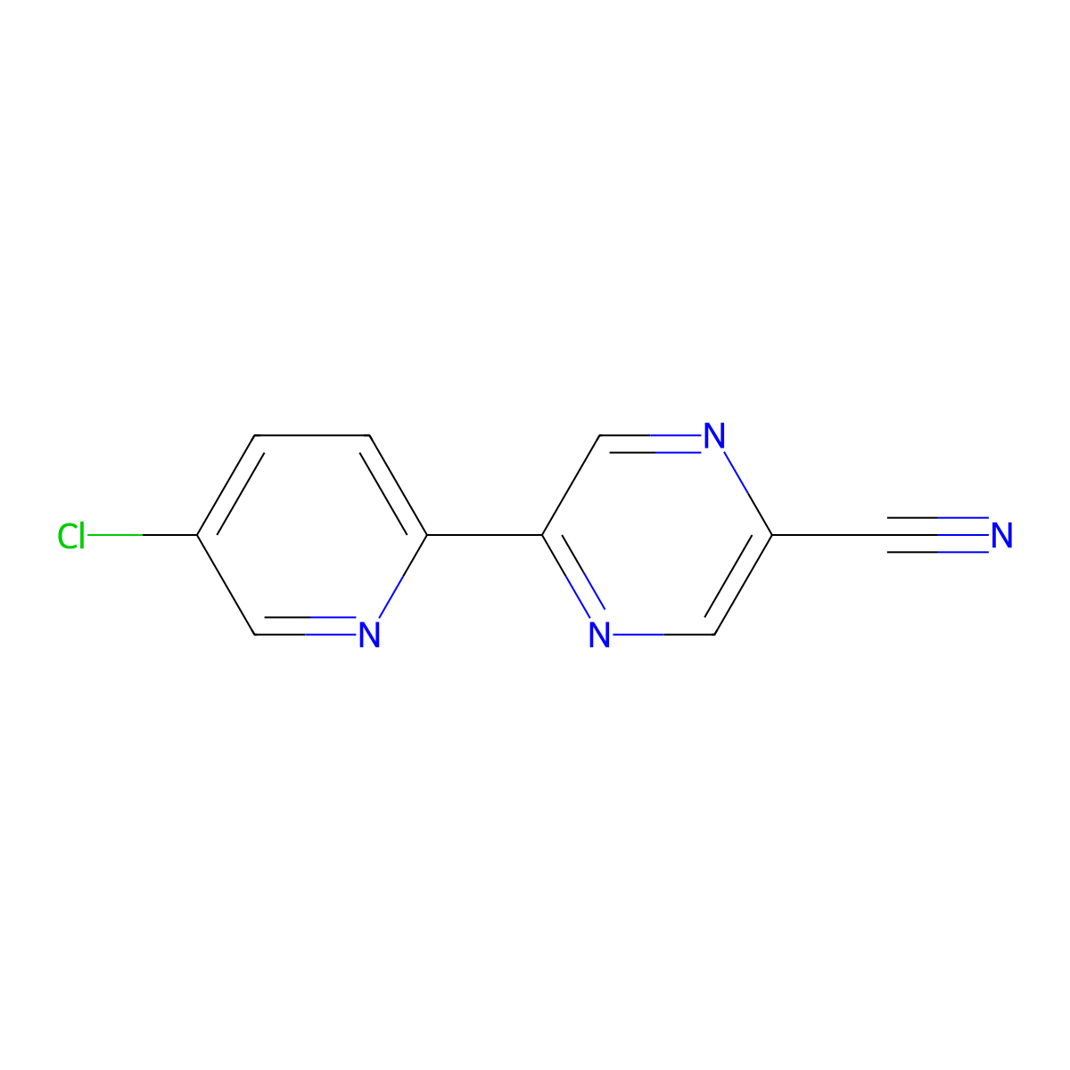 5-(5-Chloro-2-pyridinyl)-2-pyrazinecarbonitrile molecular structure, CAS 1185310-56-8