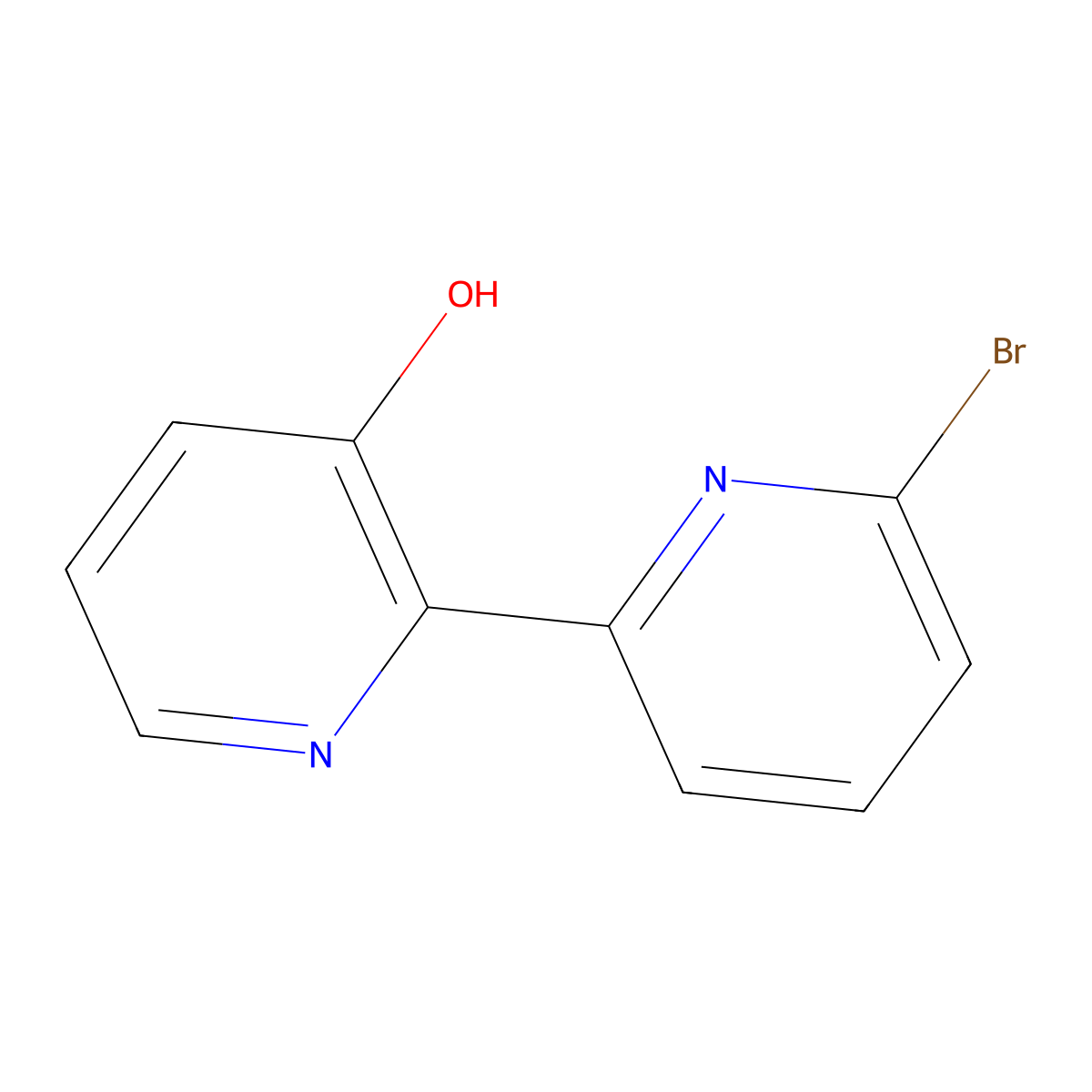 6-Bromo-3'-hydroxy-2,2'-bipyridine molecular structure, CAS 1185310-80-8